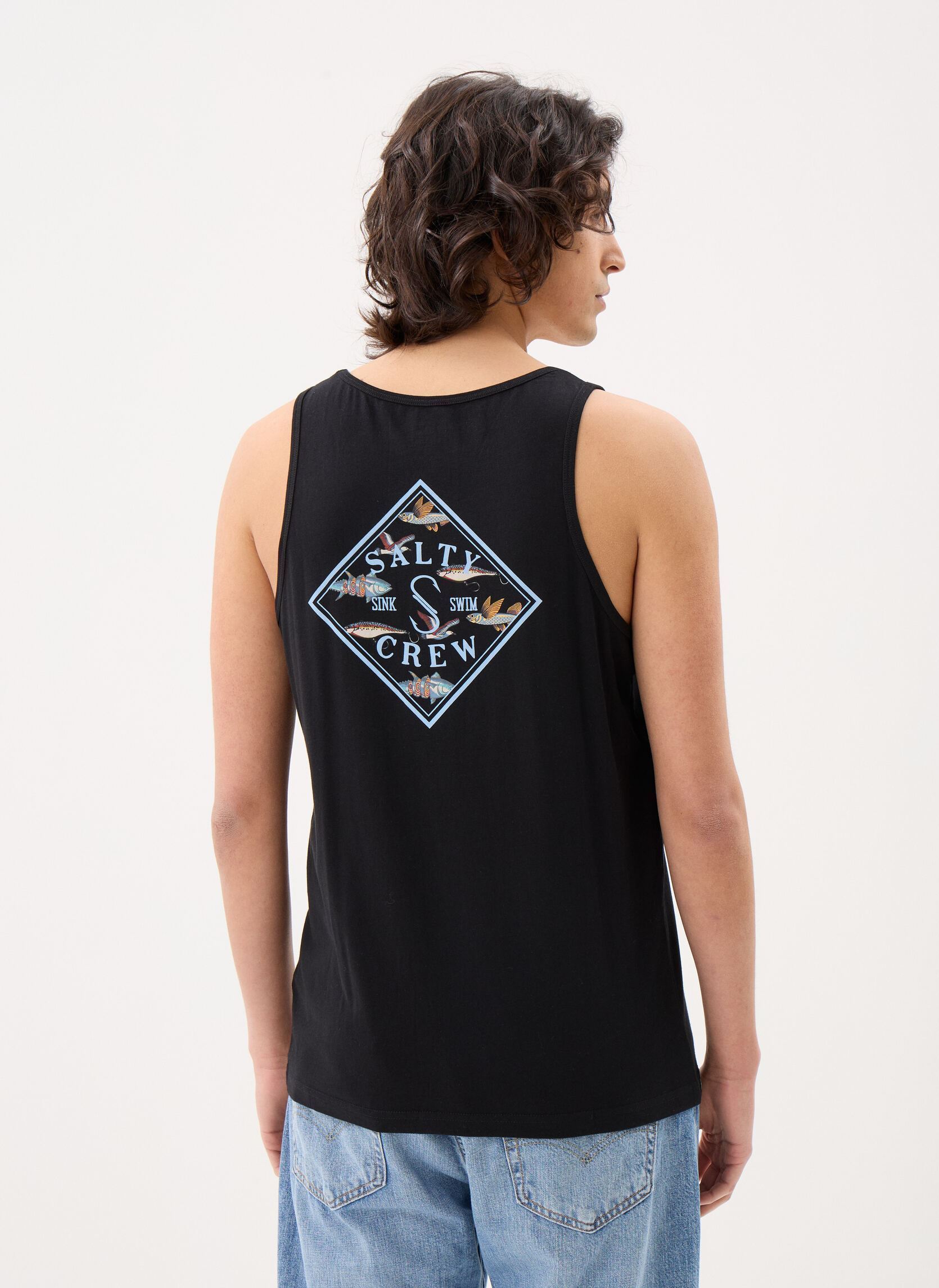 Débardeurs Tippet Fill Tank homme noir Salty Crew Débardeurs Tippet Fill Tank homme noir BLACK