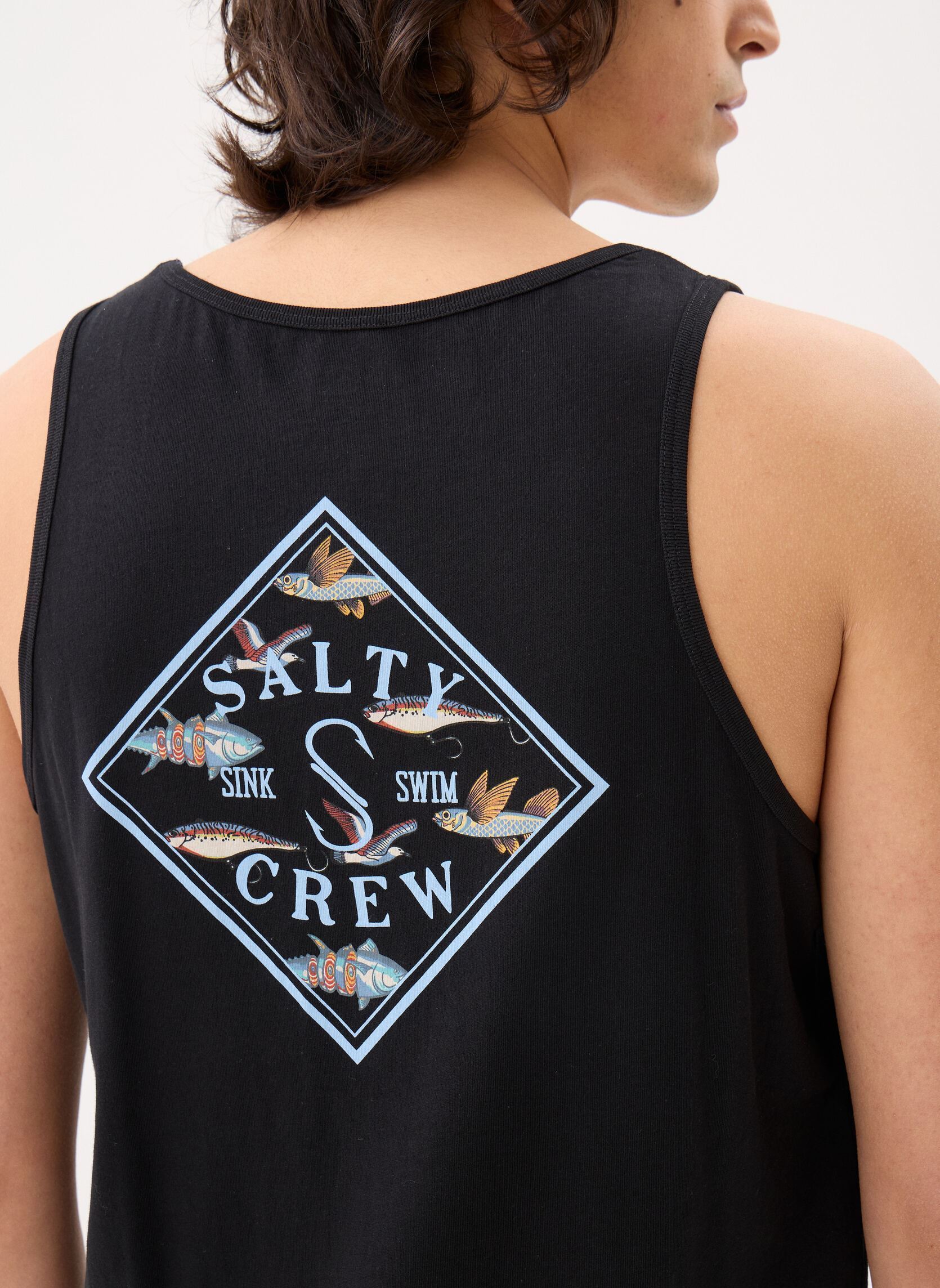 Débardeurs Tippet Fill Tank homme noir Salty Crew Débardeurs Tippet Fill Tank homme noir BLACK