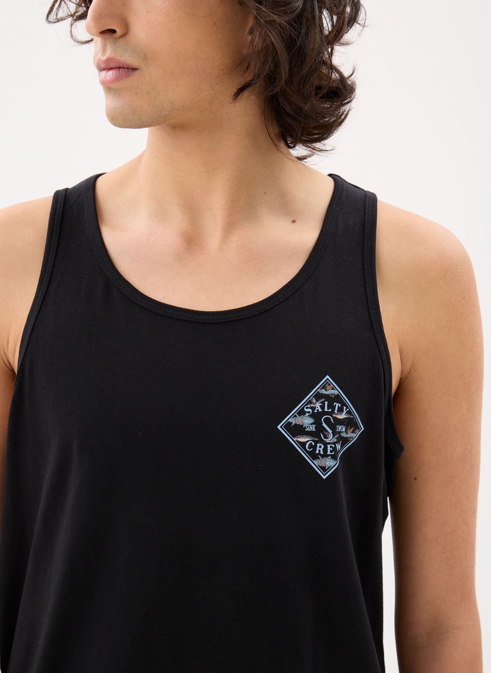 Débardeurs Tippet Fill Tank homme noir Salty Crew Débardeurs Tippet Fill Tank homme noir BLACK