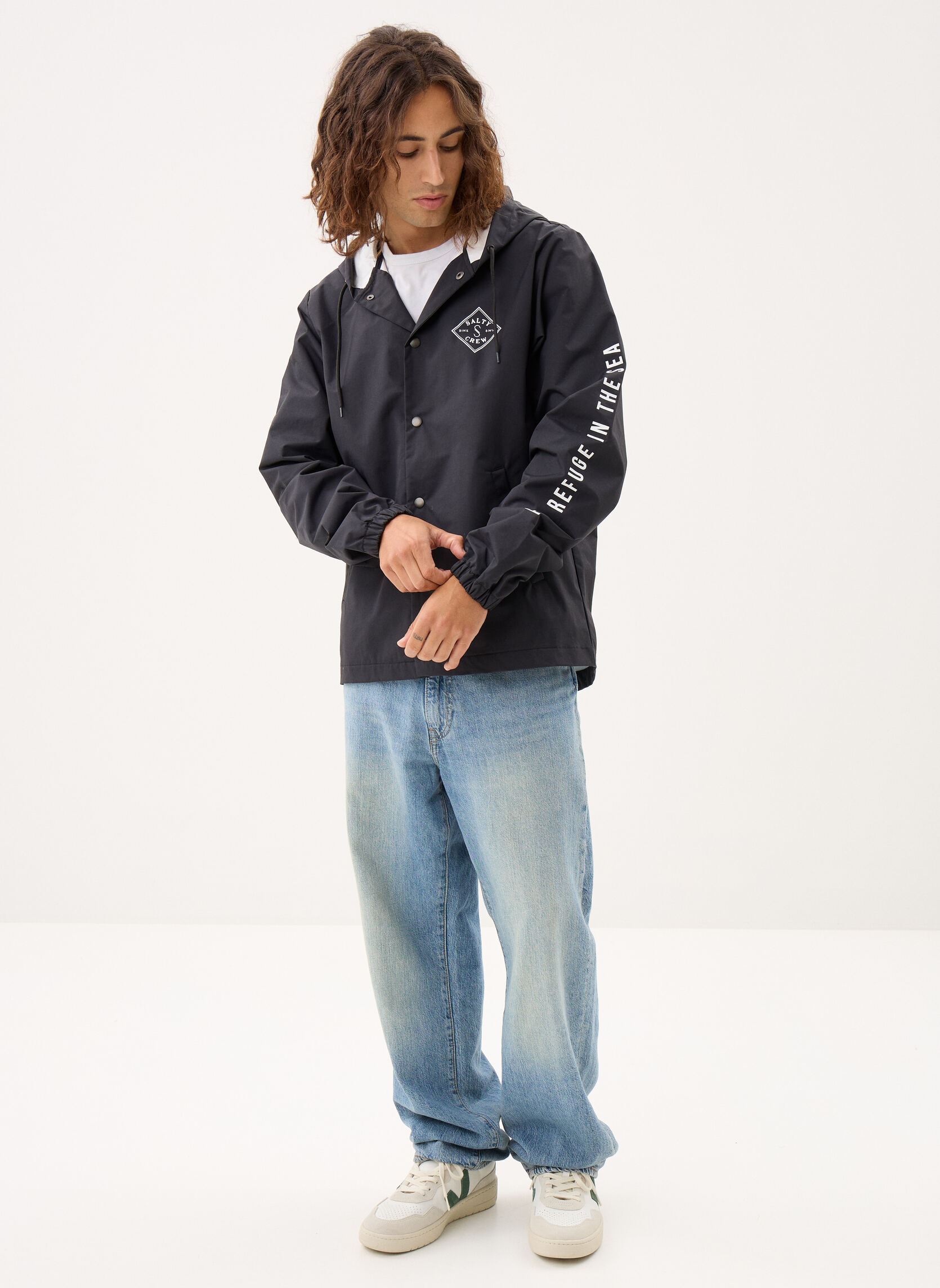 Blousons Tippet Snap Jacket homme noir Salty Crew Blousons Tippet Snap Jacket homme noir BLACK