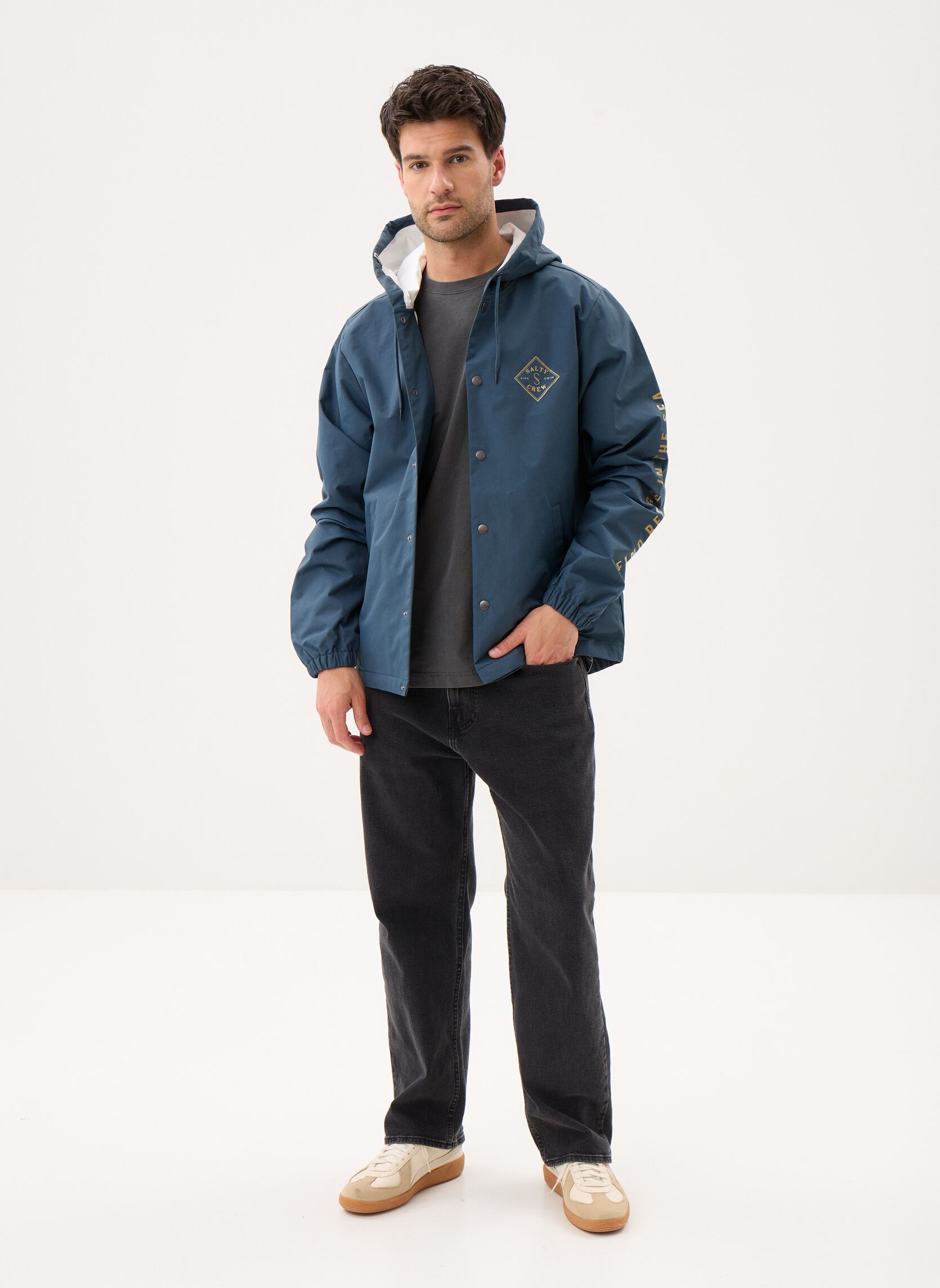 Blousons Tippet Snap Jacket homme bleu Salty Crew Blousons Tippet Snap Jacket homme bleu MIDNIGHT NAVY