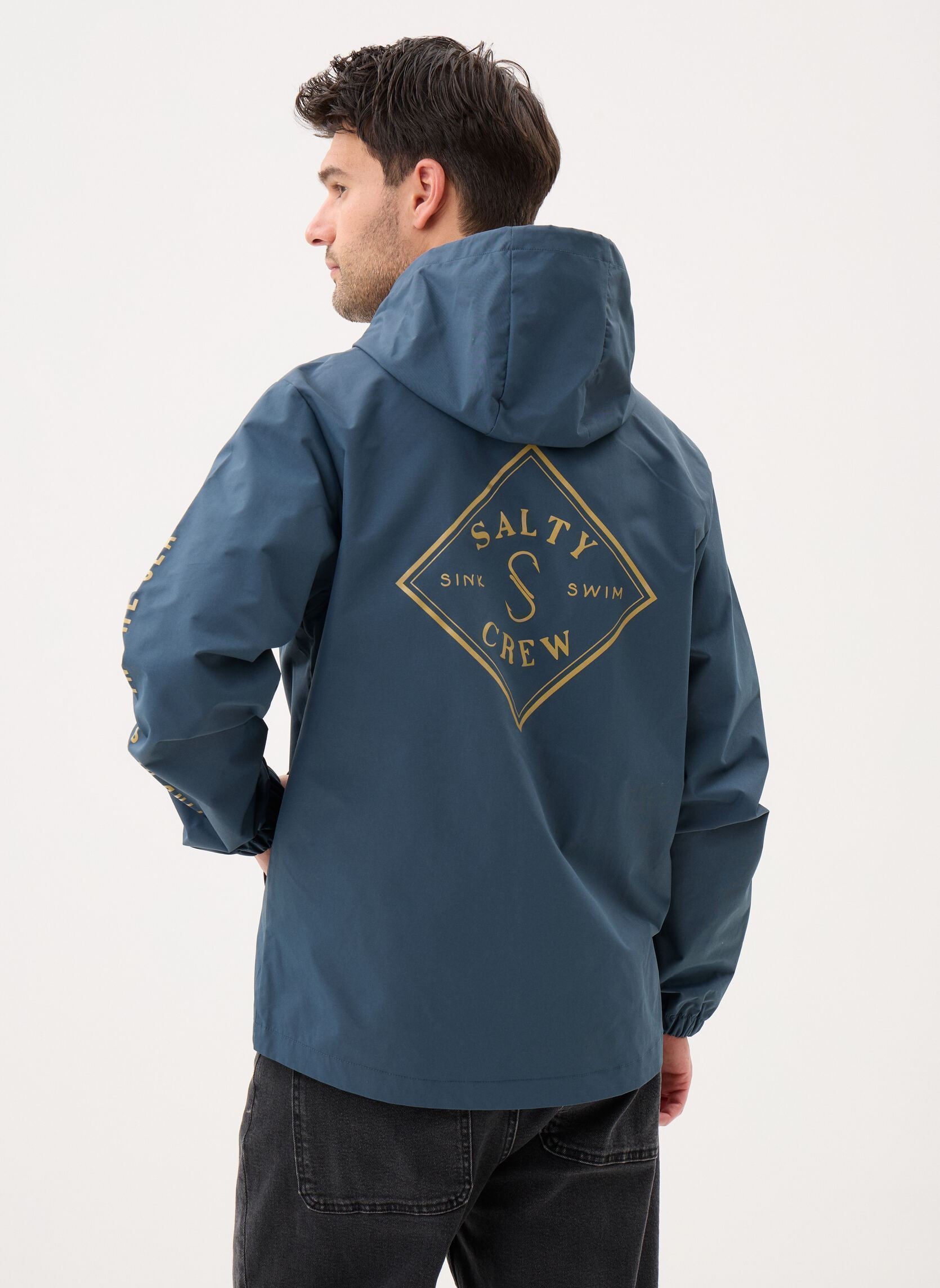 Blousons Tippet Snap Jacket homme bleu Salty Crew Blousons Tippet Snap Jacket homme bleu MIDNIGHT NAVY