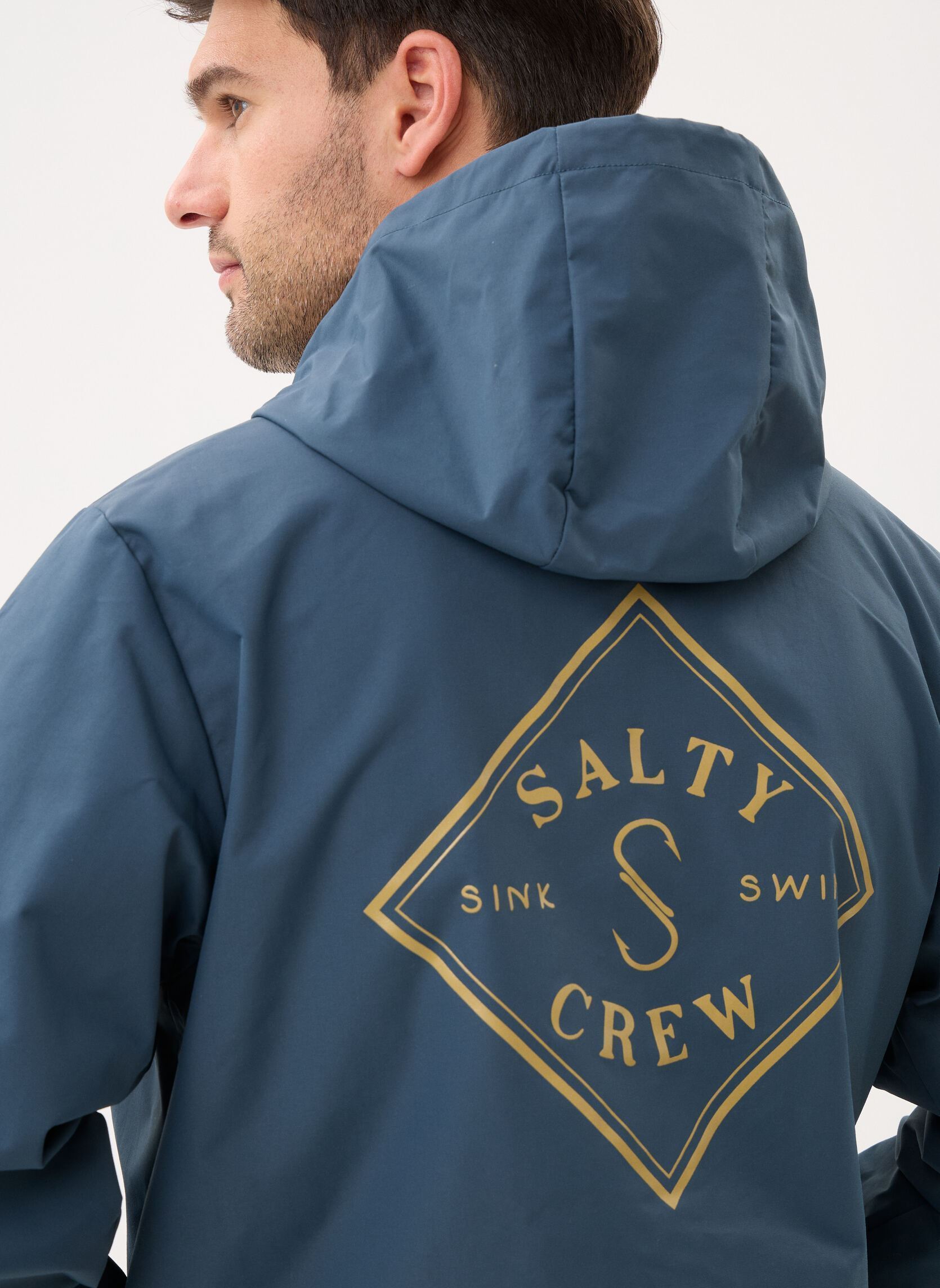 Blousons Tippet Snap Jacket homme bleu Salty Crew Blousons Tippet Snap Jacket homme bleu MIDNIGHT NAVY