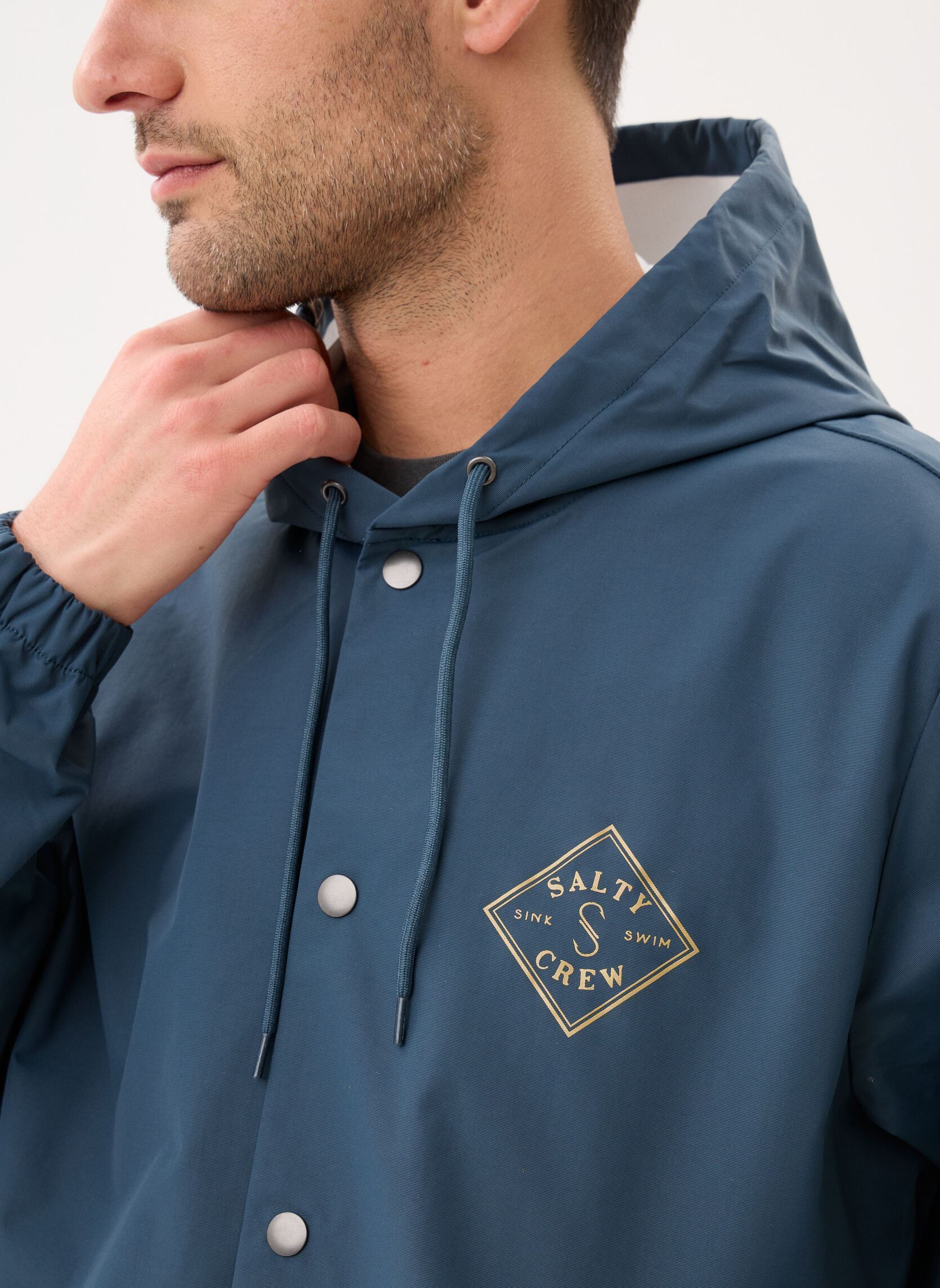 Blousons Tippet Snap Jacket homme bleu Salty Crew Blousons Tippet Snap Jacket homme bleu MIDNIGHT NAVY
