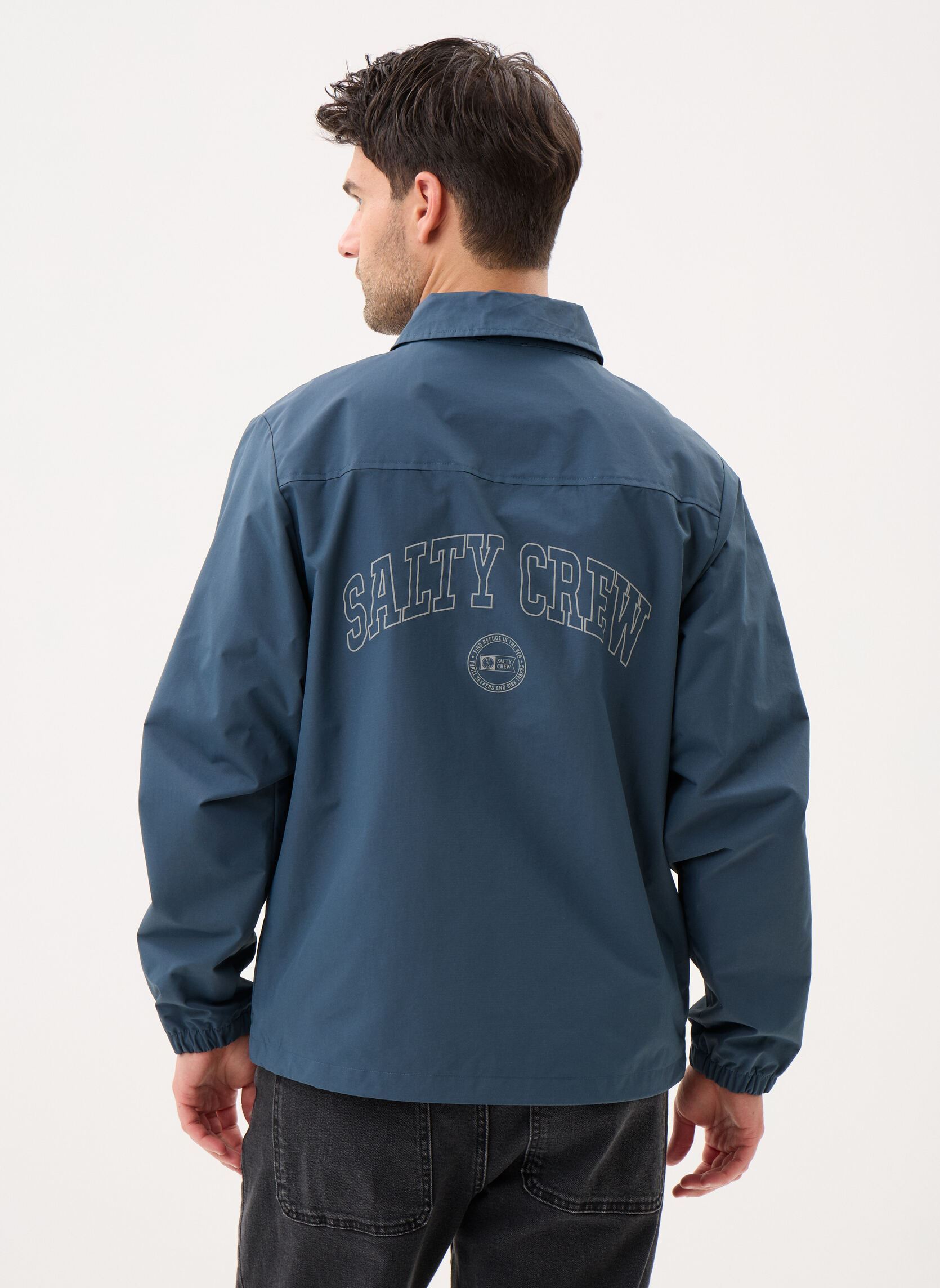 Vestes Shed Coach homme bleu Salty Crew Vestes Shed Coach homme bleu MIDNIGHT NAVY