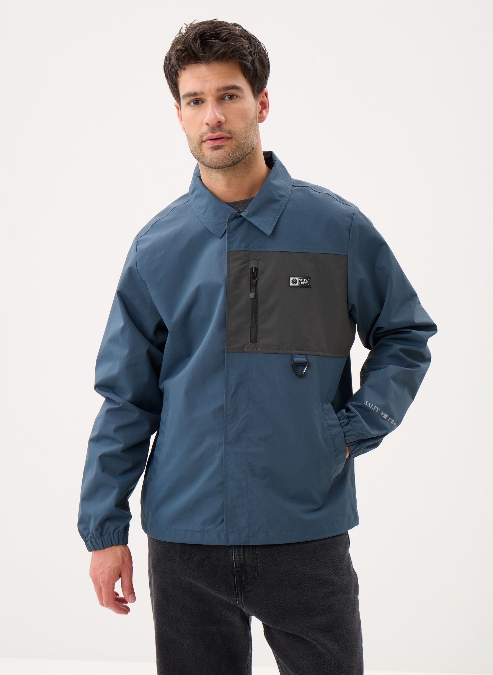 Vestes Shed Coach homme bleu Salty Crew Vestes Shed Coach homme bleu MIDNIGHT NAVY