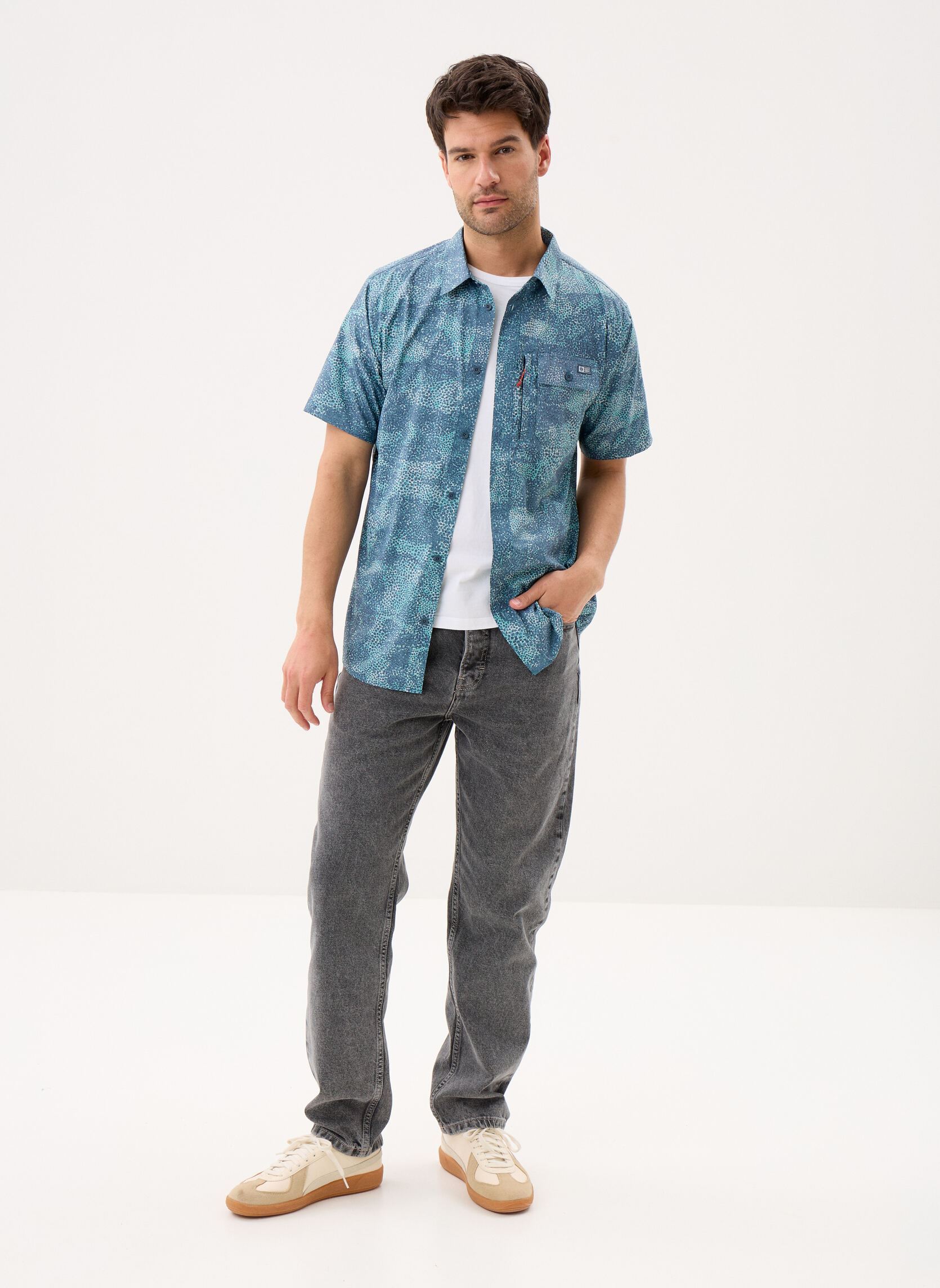 Chemises Flagship Uv Button Up Shirt homme bleu Salty Crew Chemises Flagship Uv Button Up Shirt homme bleu DARK NAVY