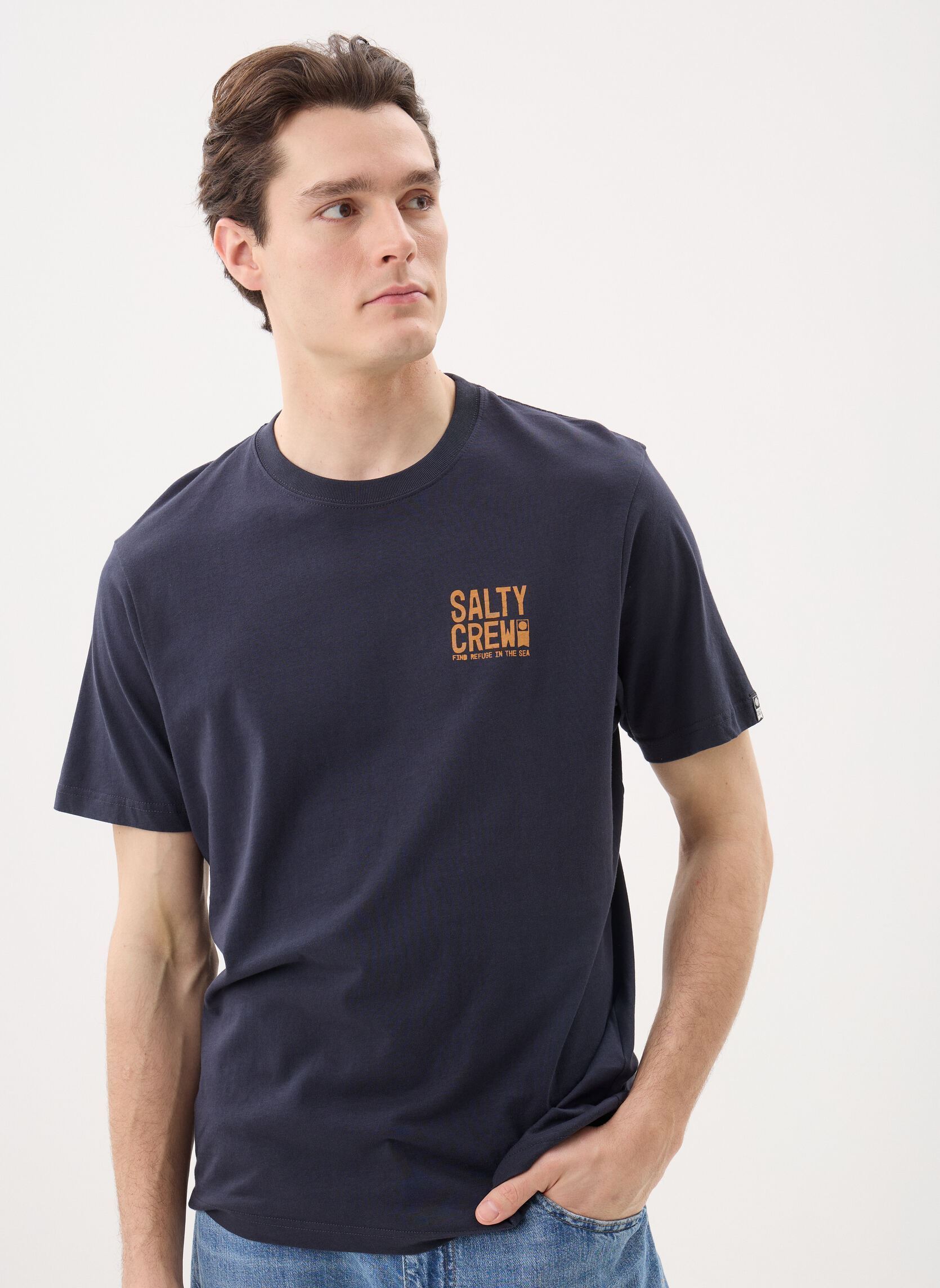 Tee-shirts Tried And True Ss Tee homme bleu Salty Crew Tee-shirts Tried And True Ss Tee homme bleu NAVY