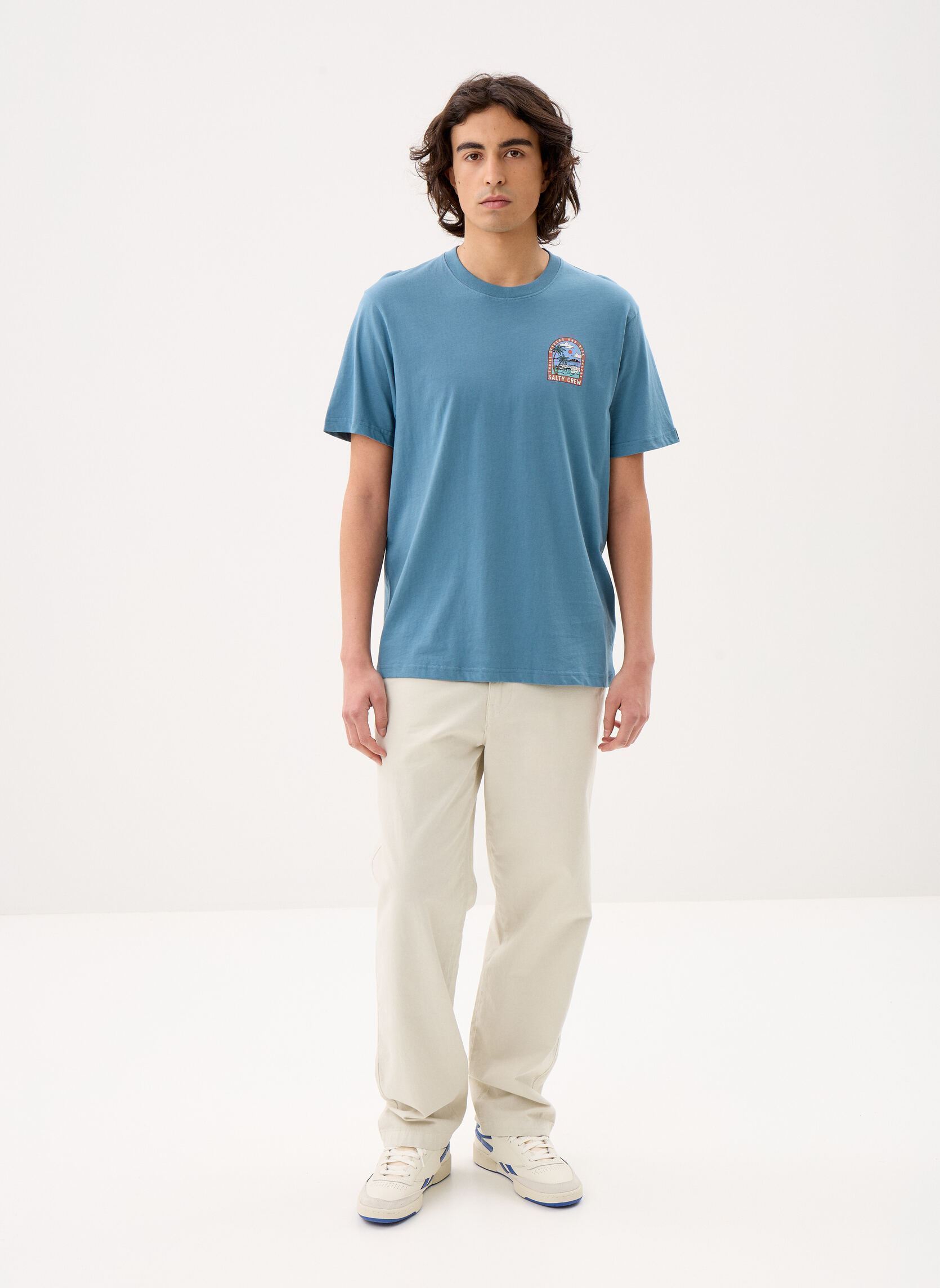 Tee-shirts manches courtes Archway Classic Tee homme bleu Salty Crew Tee-shirts manches courtes Archway Classic Tee homme bleu SLATE