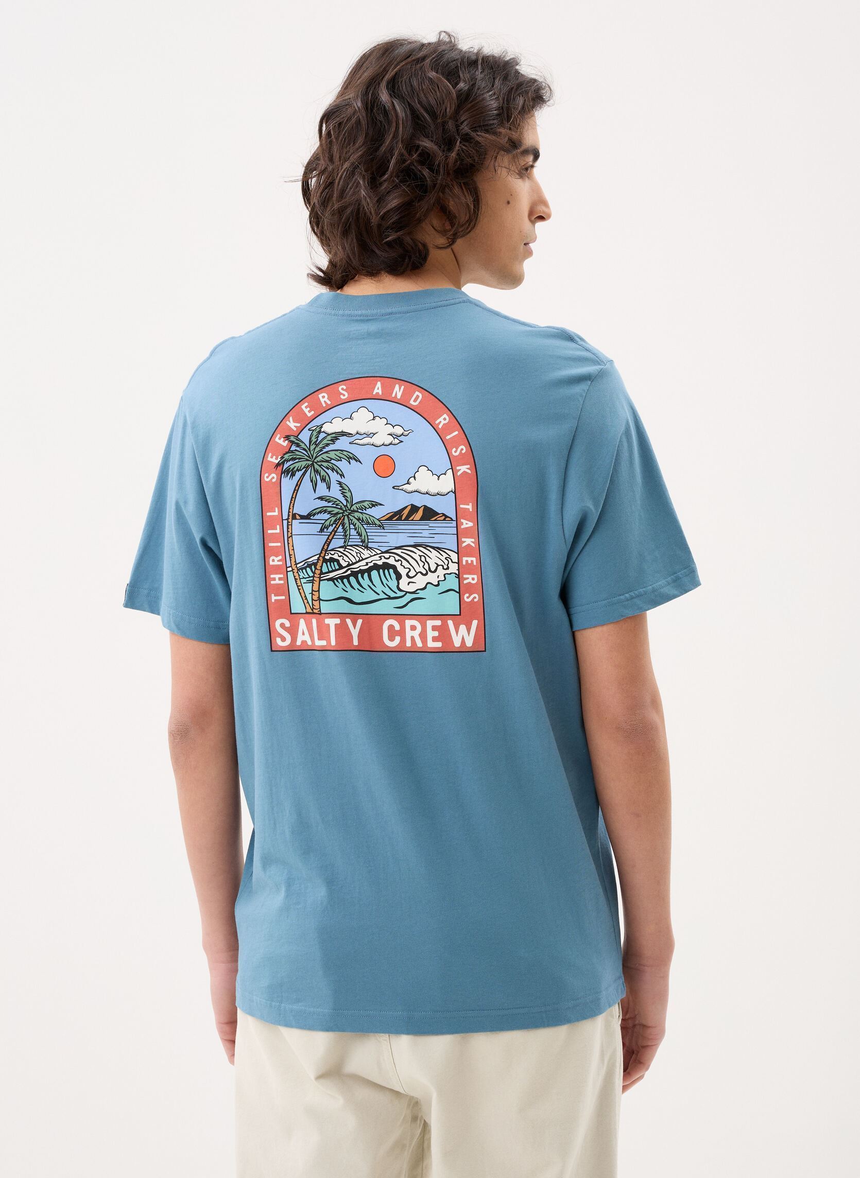Tee-shirts manches courtes Archway Classic Tee homme bleu Salty Crew Tee-shirts manches courtes Archway Classic Tee homme bleu SLATE