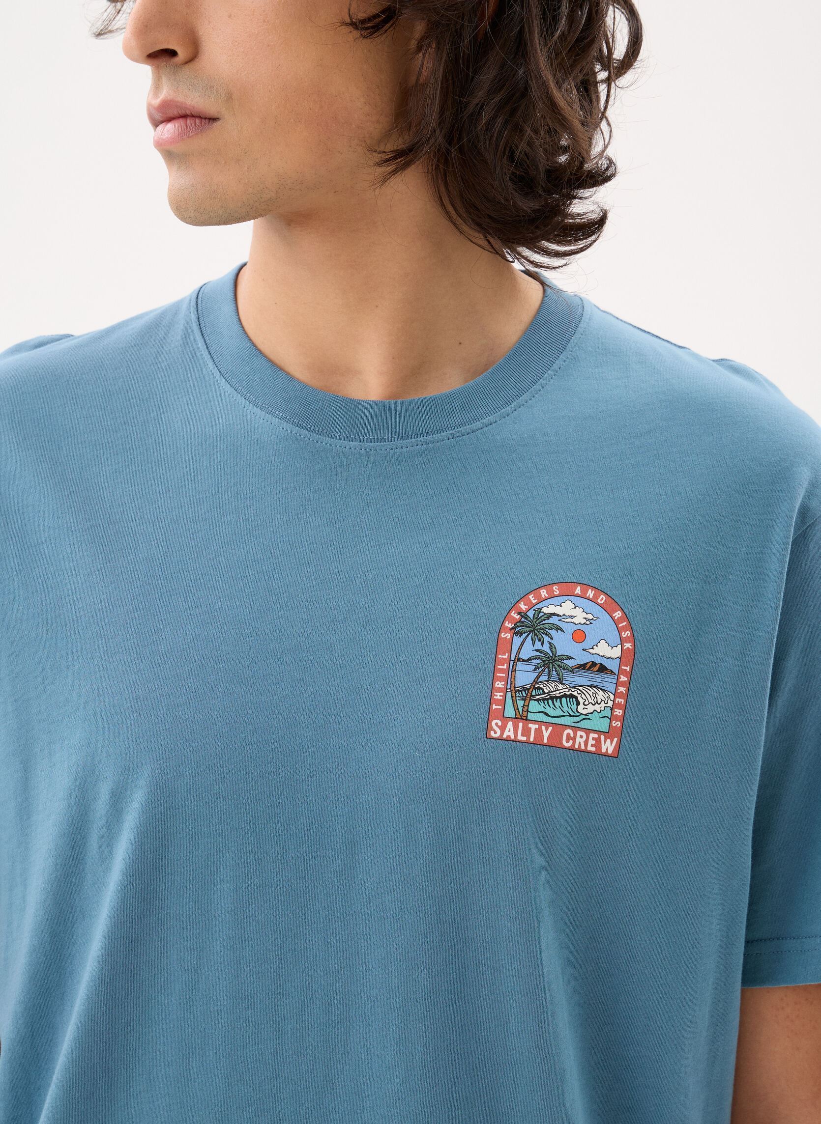 Tee-shirts manches courtes Archway Classic Tee homme bleu Salty Crew Tee-shirts manches courtes Archway Classic Tee homme bleu SLATE