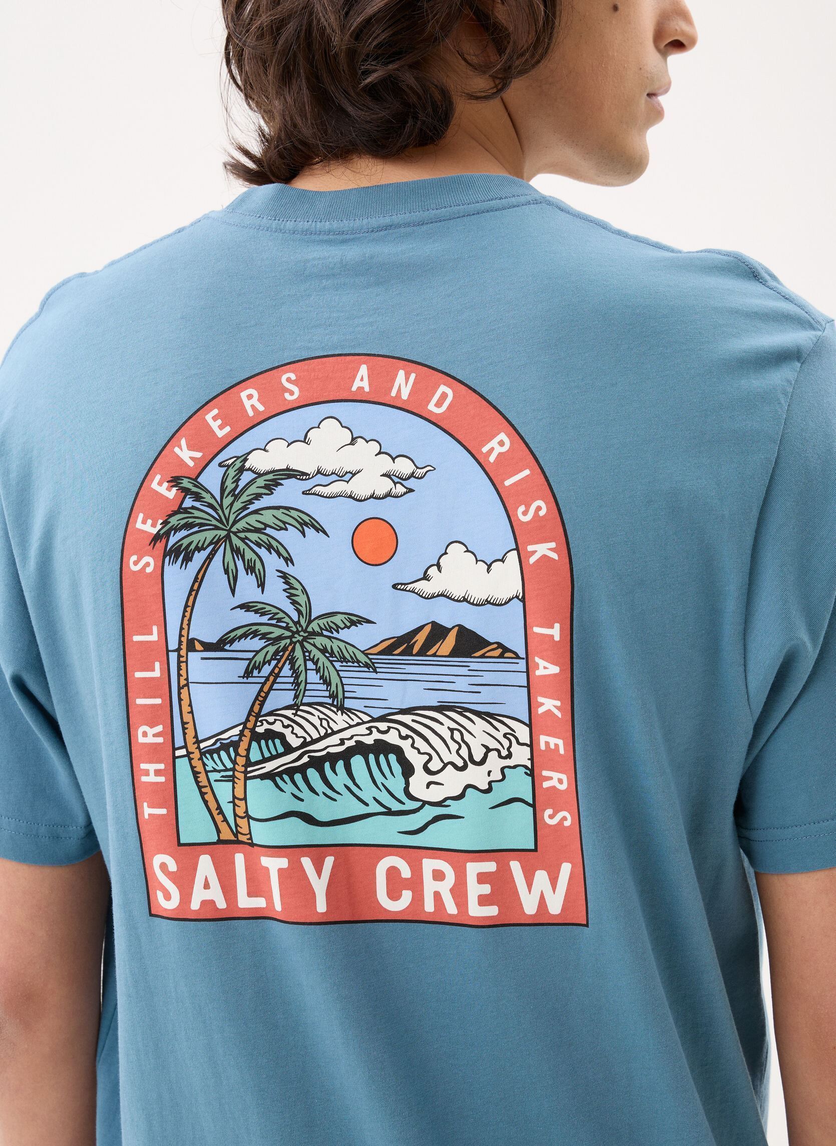 Tee-shirts manches courtes Archway Classic Tee homme bleu Salty Crew Tee-shirts manches courtes Archway Classic Tee homme bleu SLATE