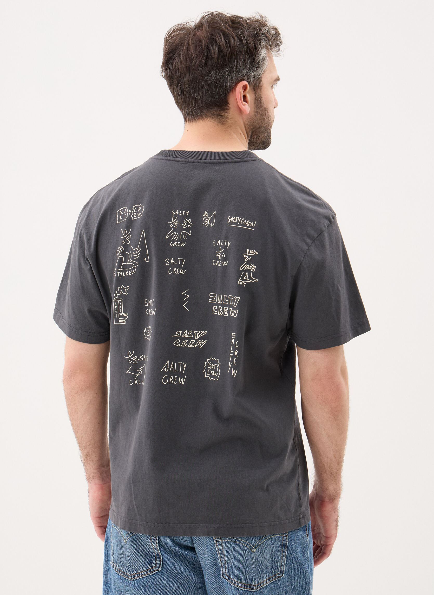 Tee-shirts Reel Lb Tee homme noir Salty Crew Tee-shirts Reel Lb Tee homme noir PIRATE BLACK