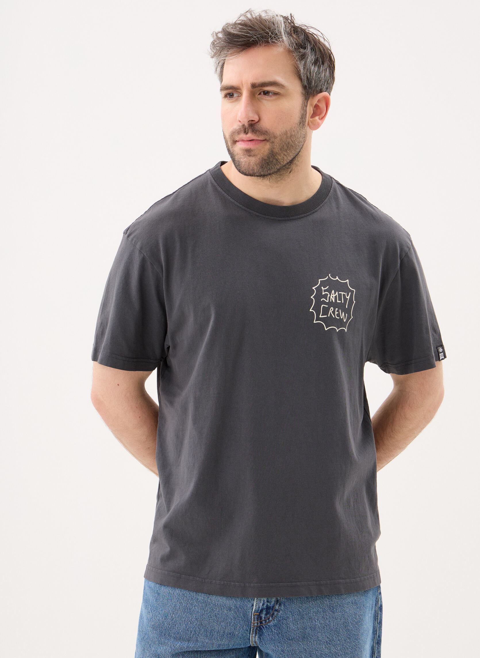 Tee-shirts Reel Lb Tee homme noir Salty Crew Tee-shirts Reel Lb Tee homme noir PIRATE BLACK