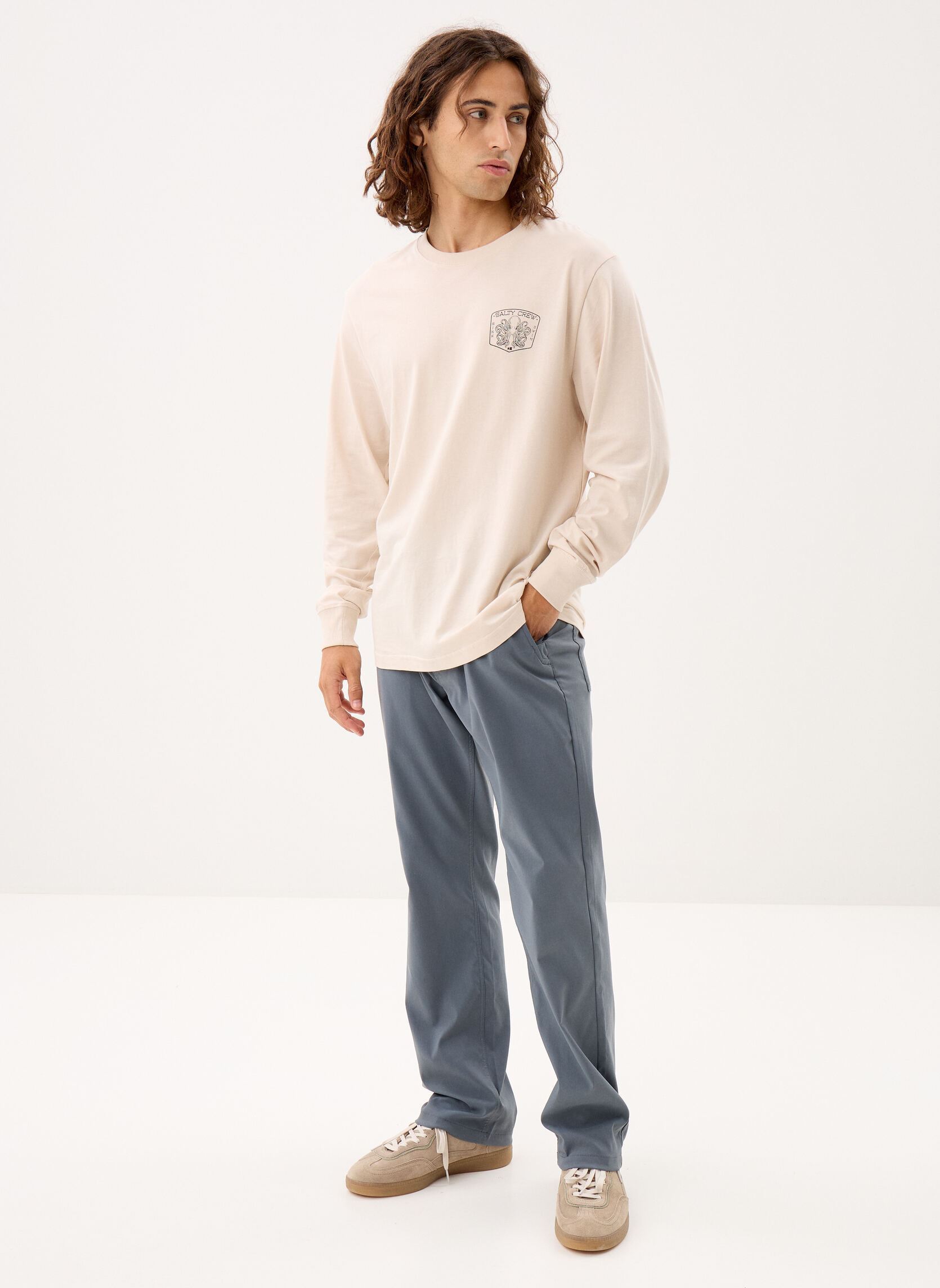 Chino broeken Transom Tech Pants heren grijs Salty Crew Chino broeken Transom Tech Pants heren grijs MAGNET