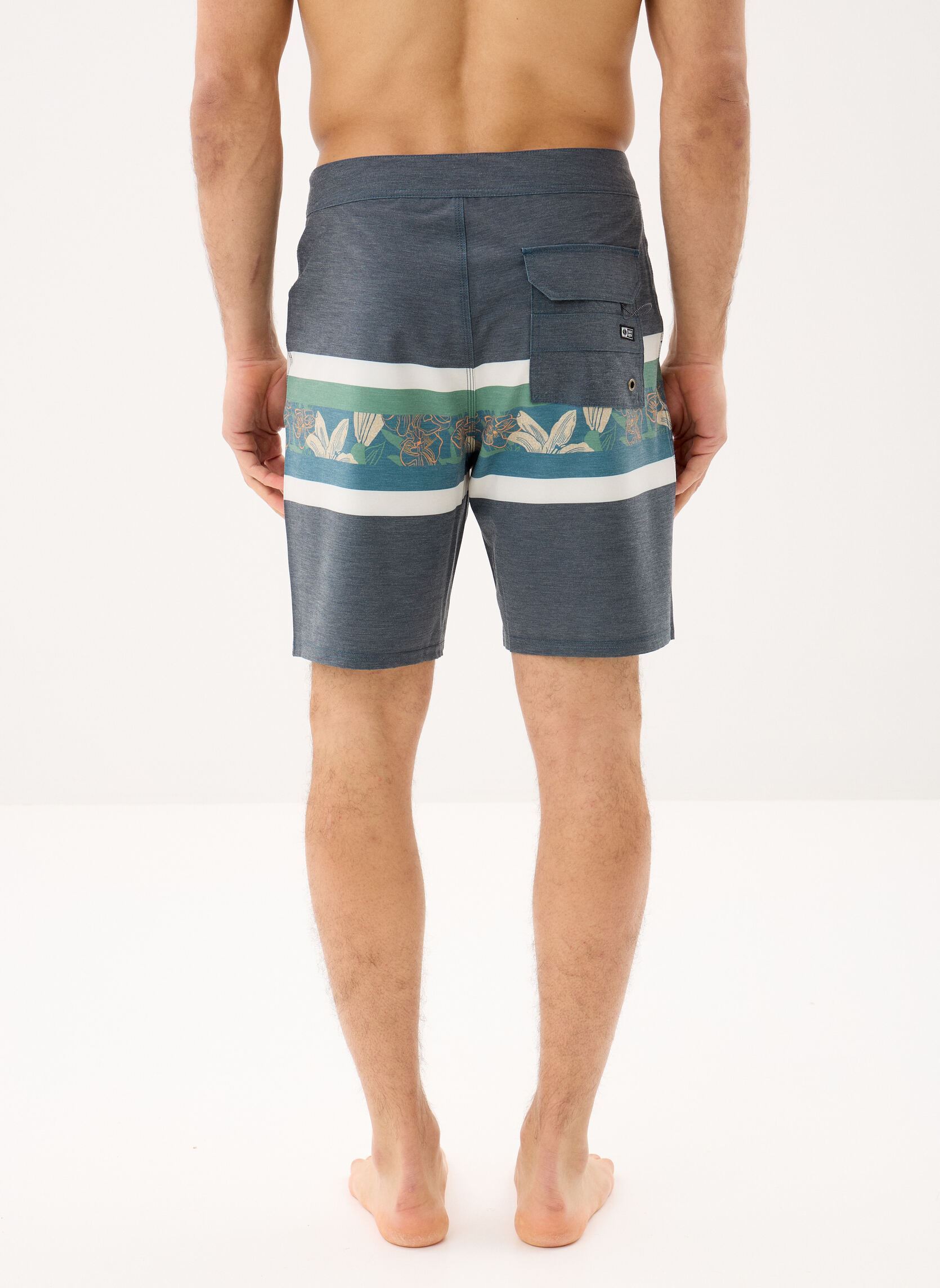 Shorts de bain Crew Stripe Boardshort homme bleu Salty Crew Shorts de bain Crew Stripe Boardshort homme bleu CAST BLUE