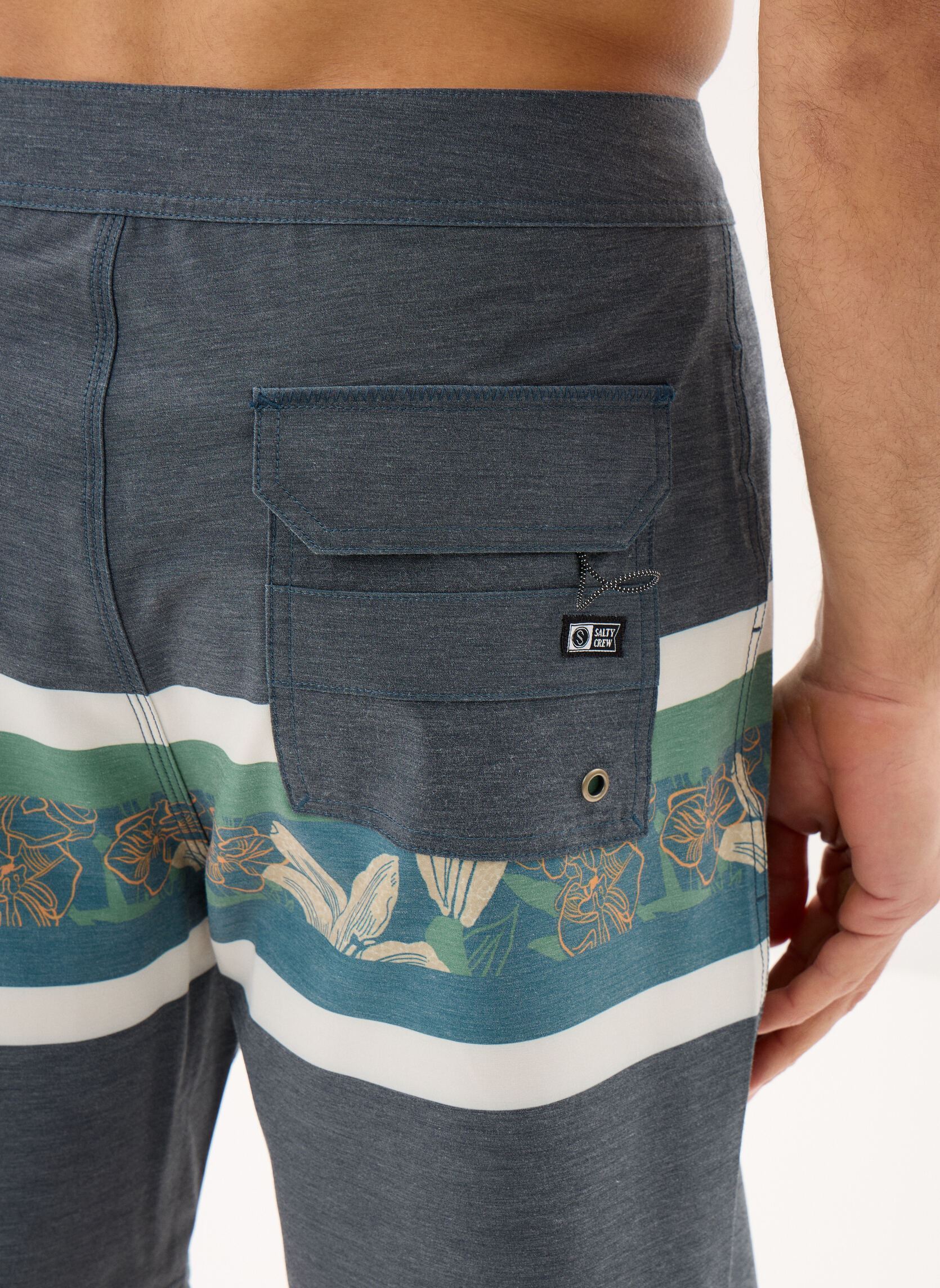 Shorts de bain Crew Stripe Boardshort homme bleu Salty Crew Shorts de bain Crew Stripe Boardshort homme bleu CAST BLUE