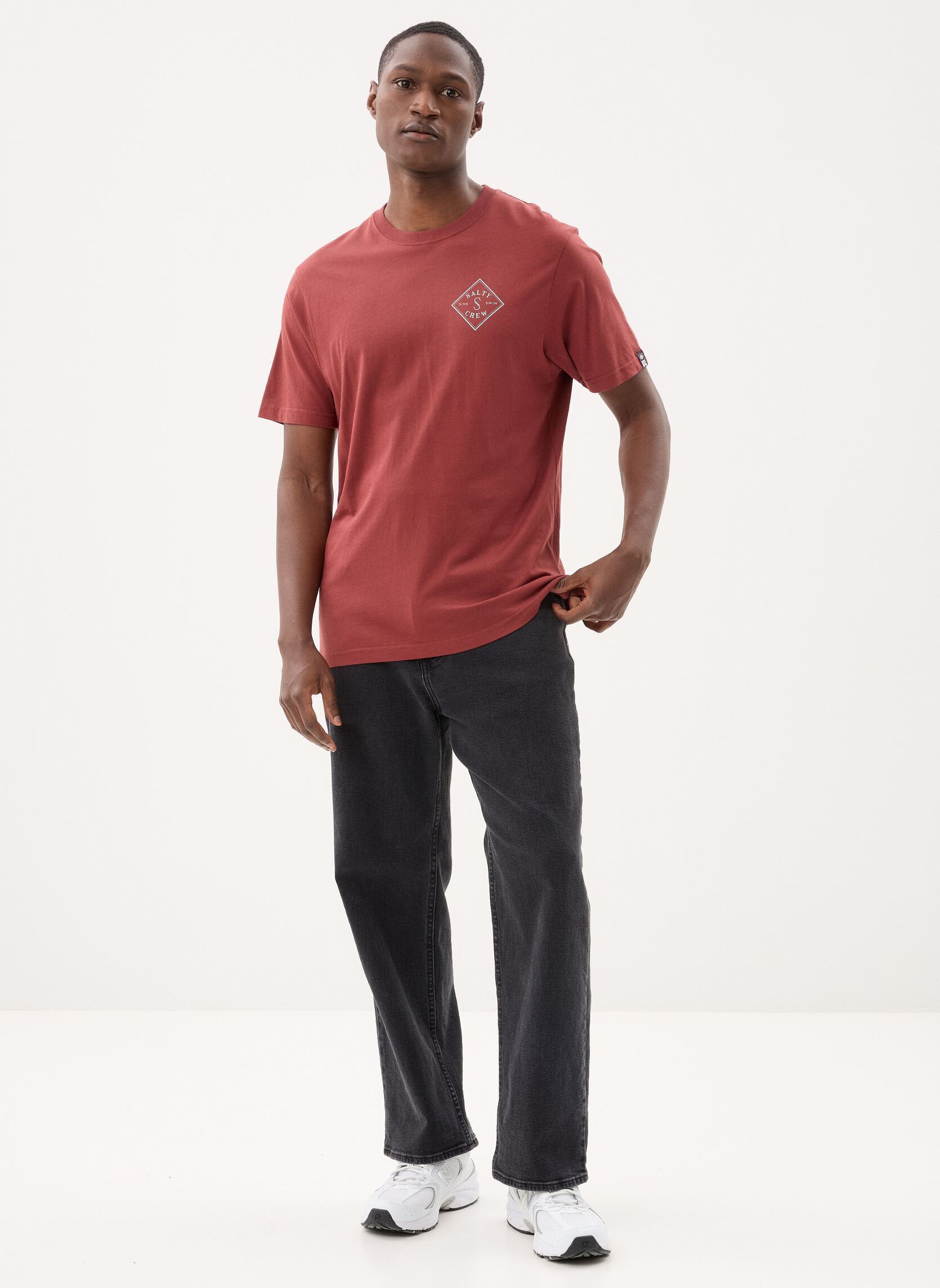 Tee-shirts manches courtes Tippet S/S T-Shirt homme bordeaux Salty Crew Tee-shirts manches courtes Tippet S/S T-Shirt homme bordeaux BURGUNDY