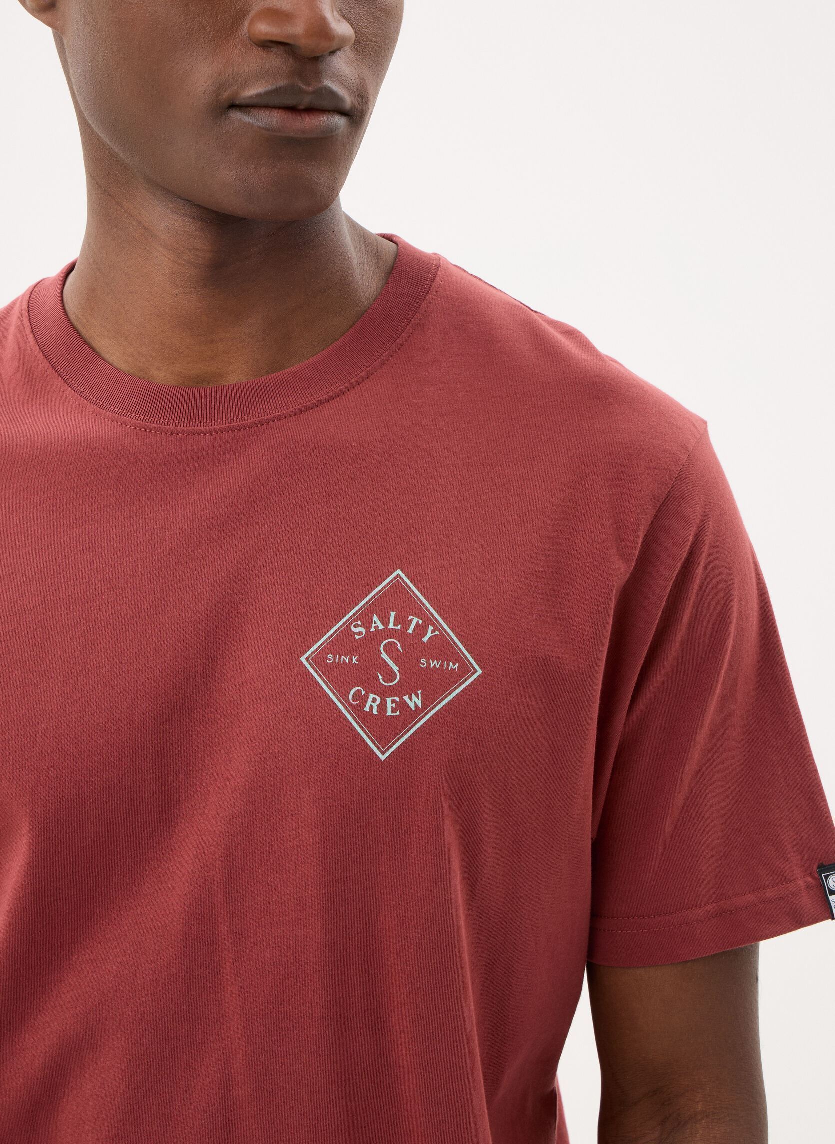 Tee-shirts manches courtes Tippet S/S T-Shirt homme bordeaux Salty Crew Tee-shirts manches courtes Tippet S/S T-Shirt homme bordeaux BURGUNDY