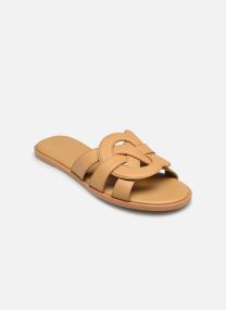 Mules Lena Leather Slide Sandal femme marron