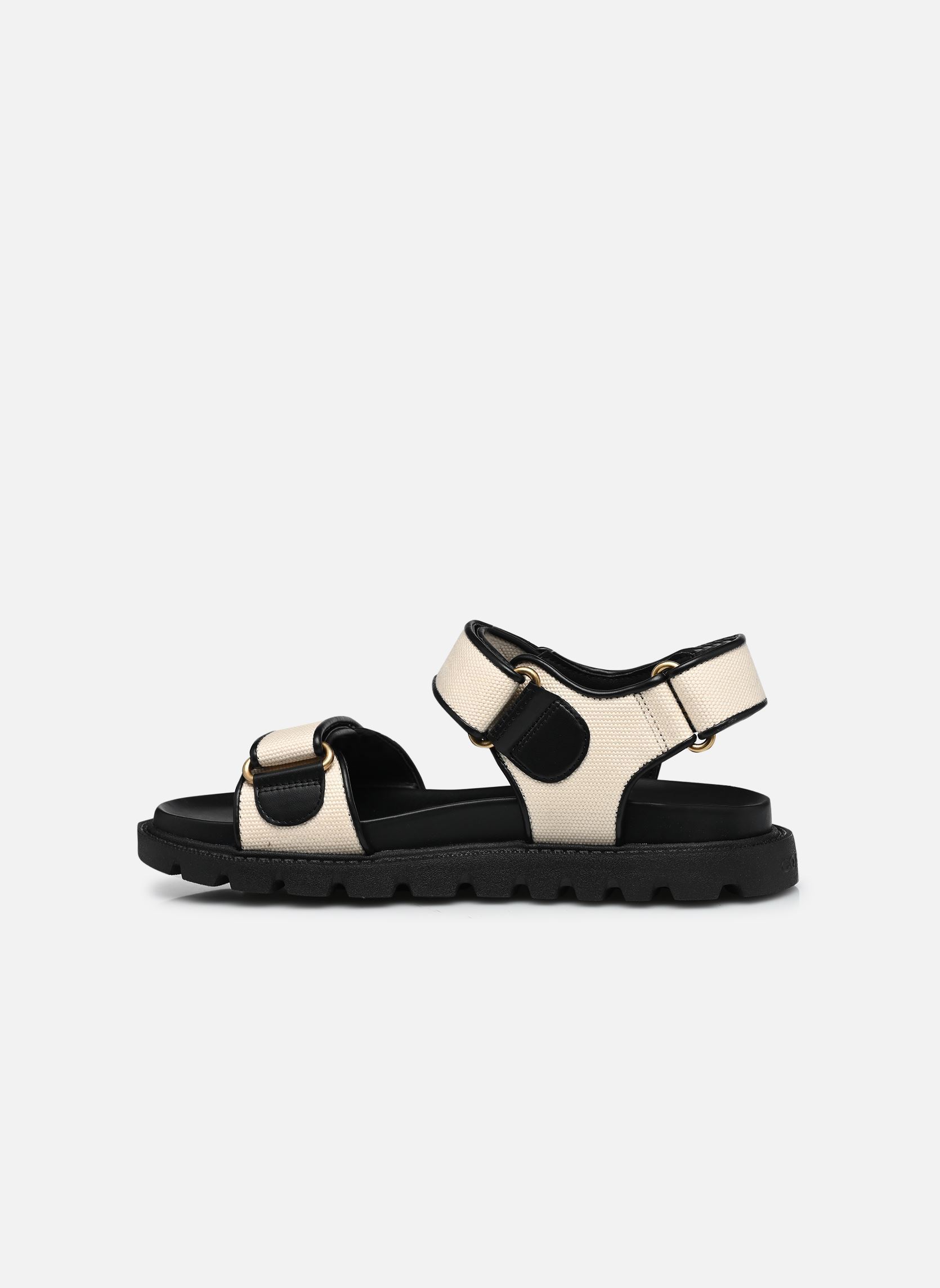 Sandales Brynn Canvas Sandal femme blanc Coach Sandales Brynn Canvas Sandal femme blanc CHALK/BLACK