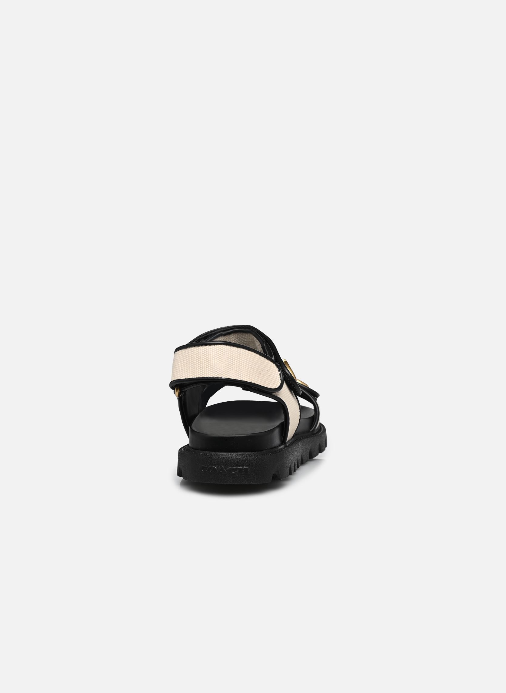 Sandales Brynn Canvas Sandal femme blanc Coach Sandales Brynn Canvas Sandal femme blanc CHALK/BLACK