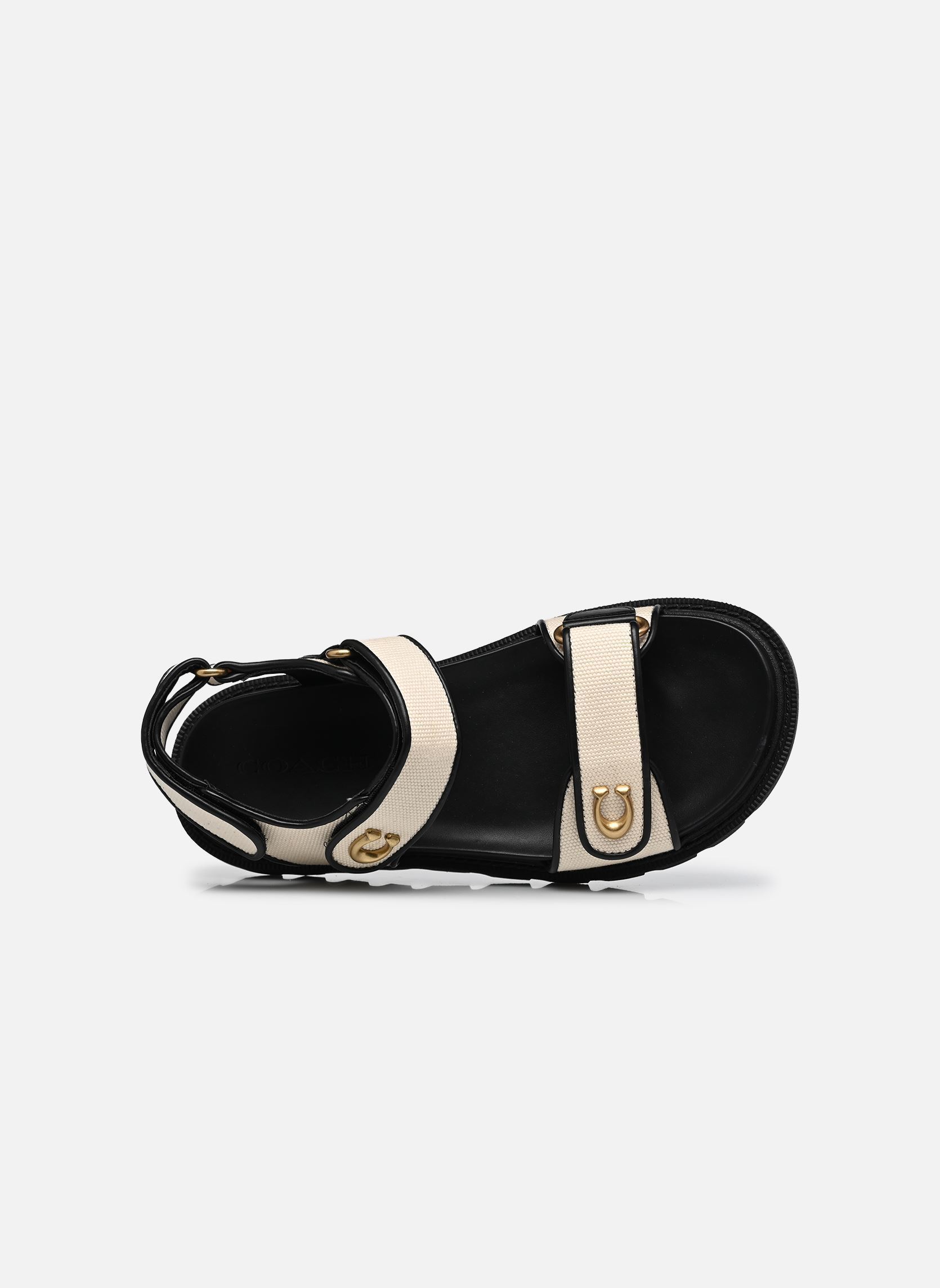 Sandales Brynn Canvas Sandal femme blanc Coach Sandales Brynn Canvas Sandal femme blanc CHALK/BLACK