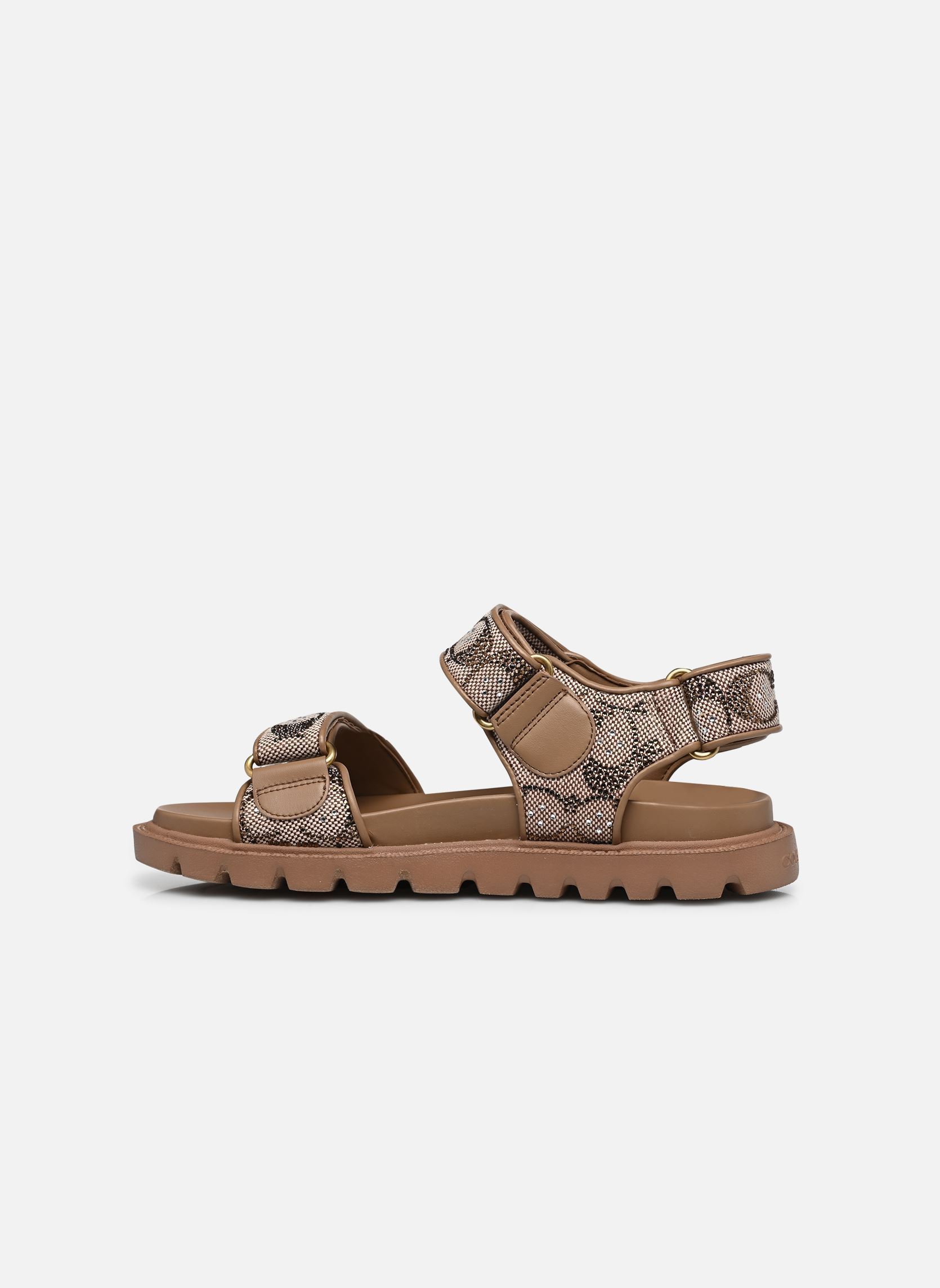 Sandales Brynn Crystal Signature Sandal femme marron Coach Sandales Brynn Crystal Signature Sandal femme marron TAN