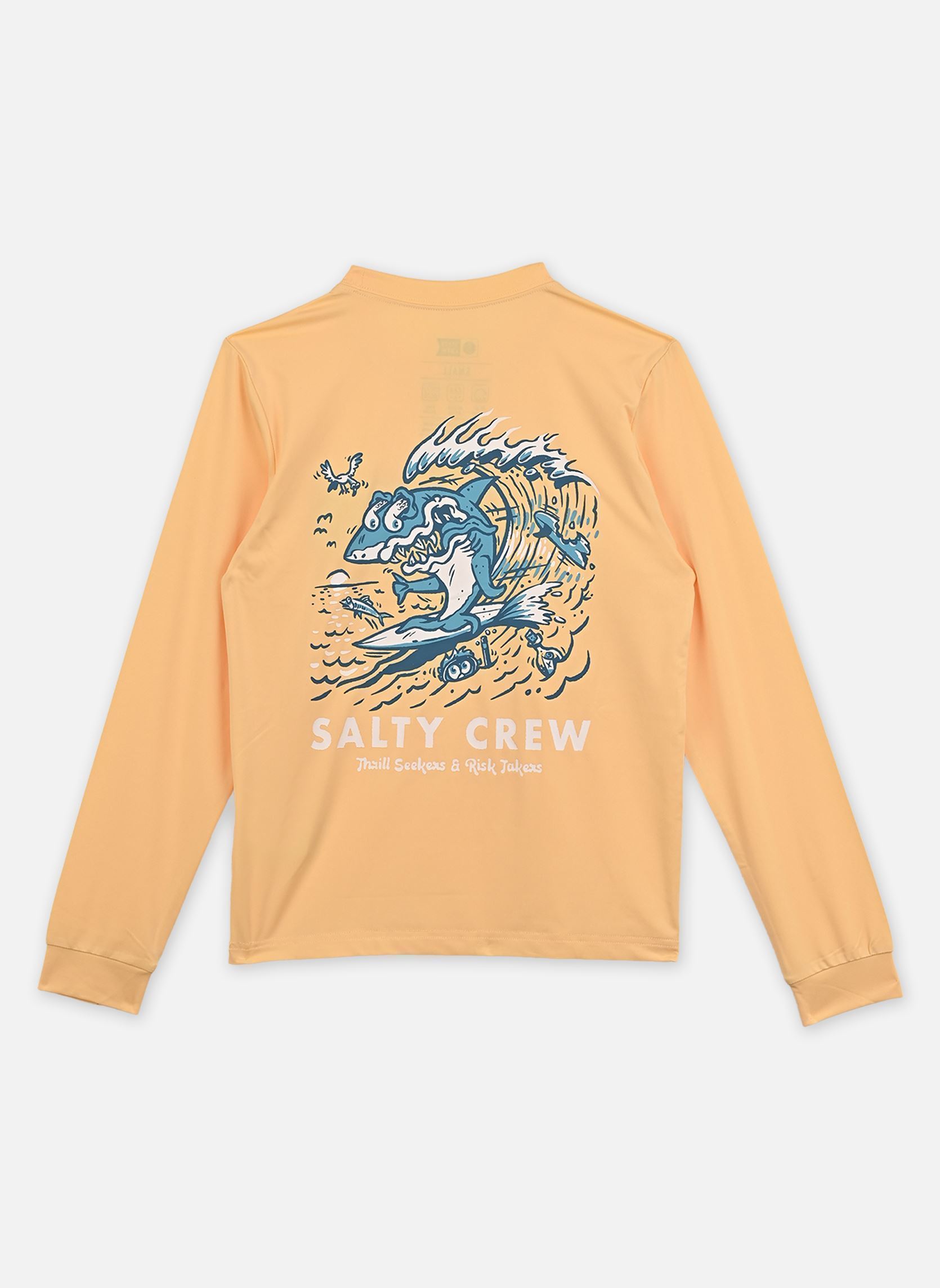 Tee-shirts manches longues Surf Shark Boys Ls Sunshirt garçon orange Salty Crew Tee-shirts manches longues Surf Shark Boys Ls Sunshirt garçon orange LIGHT ORANGE