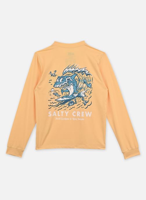 Salty Crew T-shirts met lange mouwen Surf Shark Boys Ls Sunshirt jongens oranje
