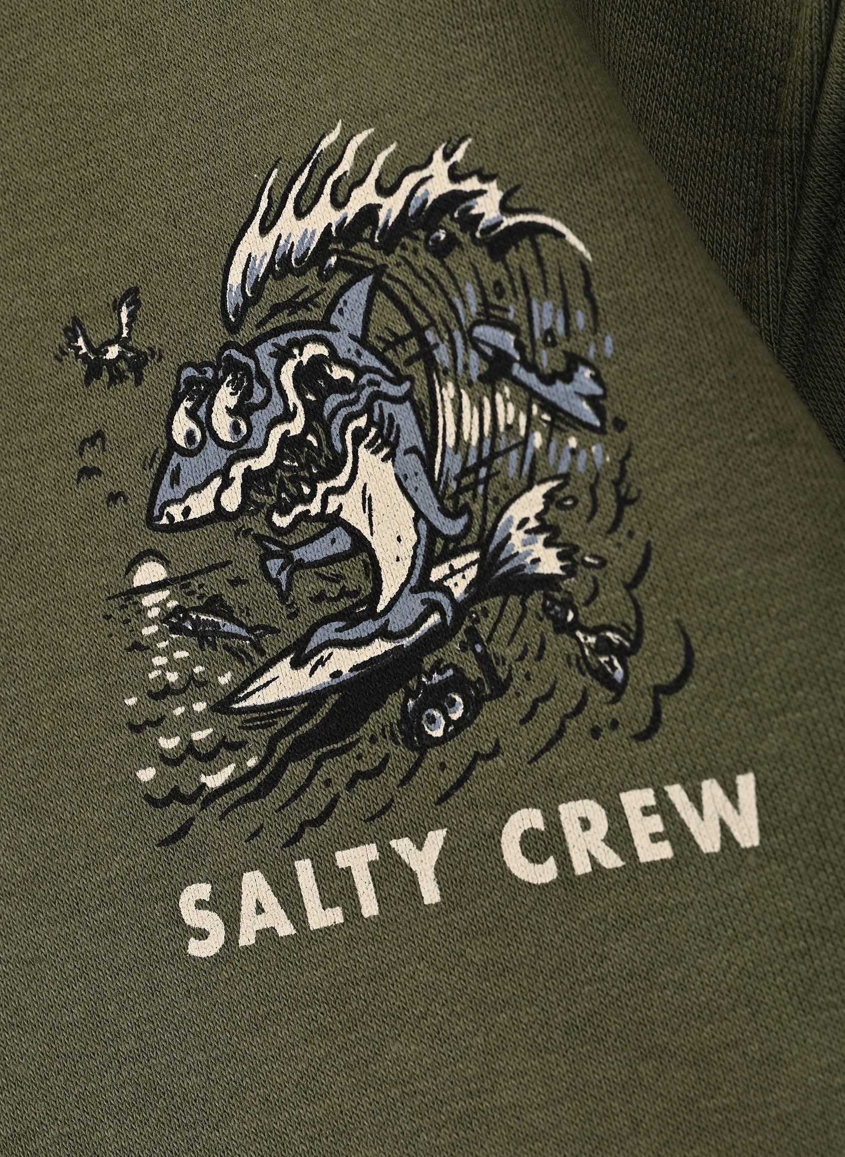 Sweats à capuche Surf Shark Boys Fleece garçon vert Salty Crew Sweats à capuche Surf Shark Boys Fleece garçon vert DUSTY OLIVE