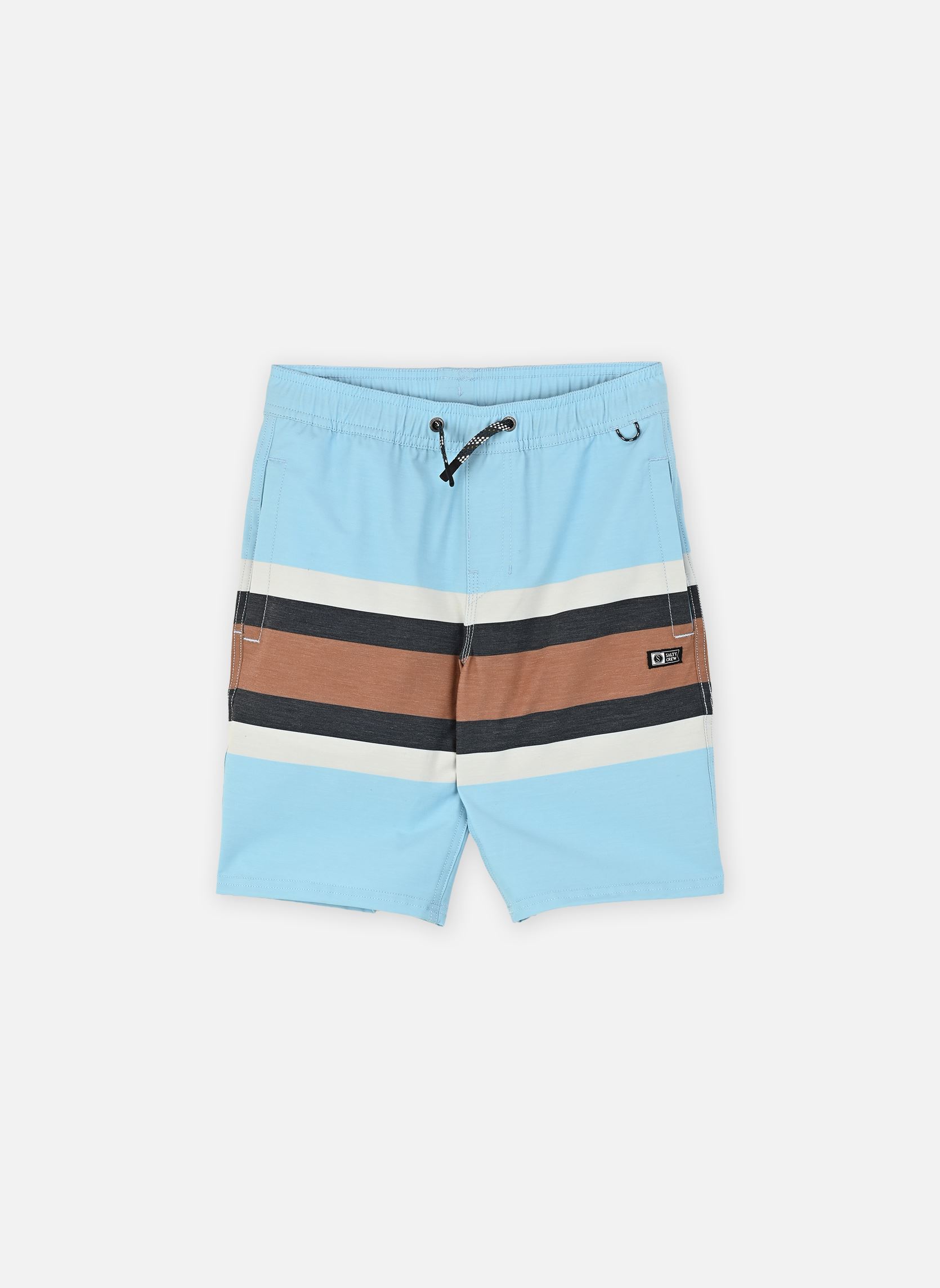 Shorts de bain Crew Boys Stripe Volley garçon bleu Salty Crew Shorts de bain Crew Boys Stripe Volley garçon bleu CLEAR SKY