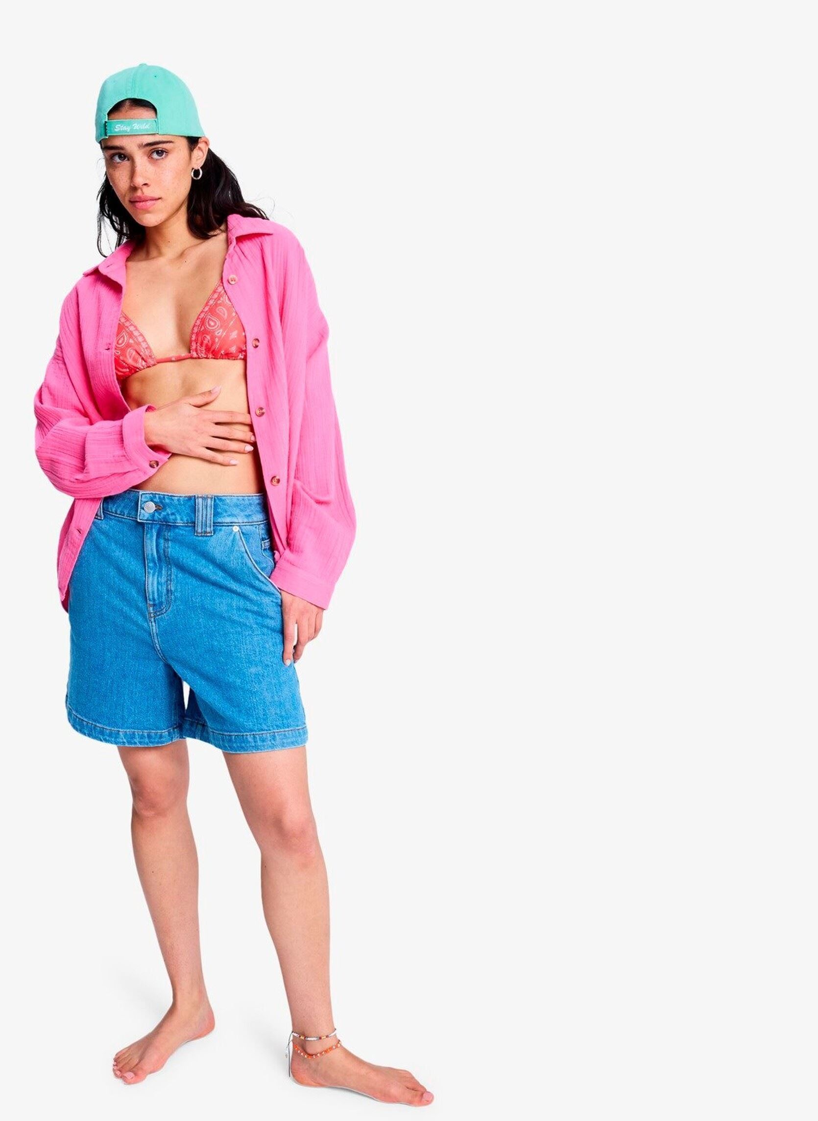 Shorts Island Hopper High Surf Wash dames blauw Roxy Shorts Island Hopper High Surf Wash dames blauw SURF WASH