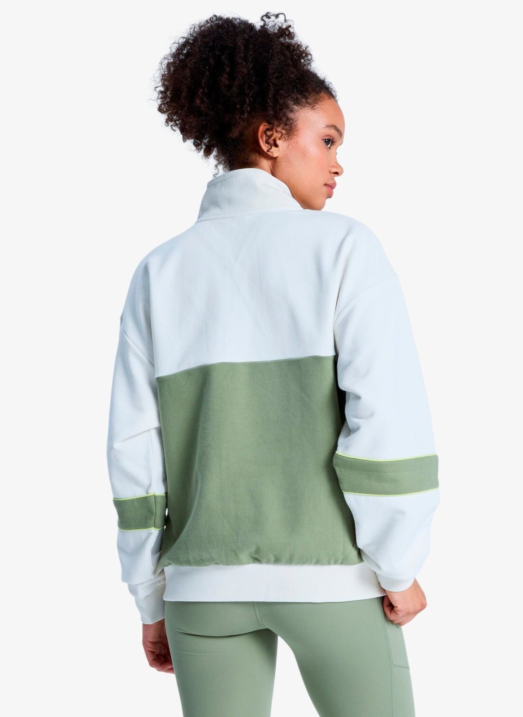 Sweater Ess Energy New Half Zip dames groen Roxy Sweater Ess Energy New Half Zip dames groen OIL GREEN
