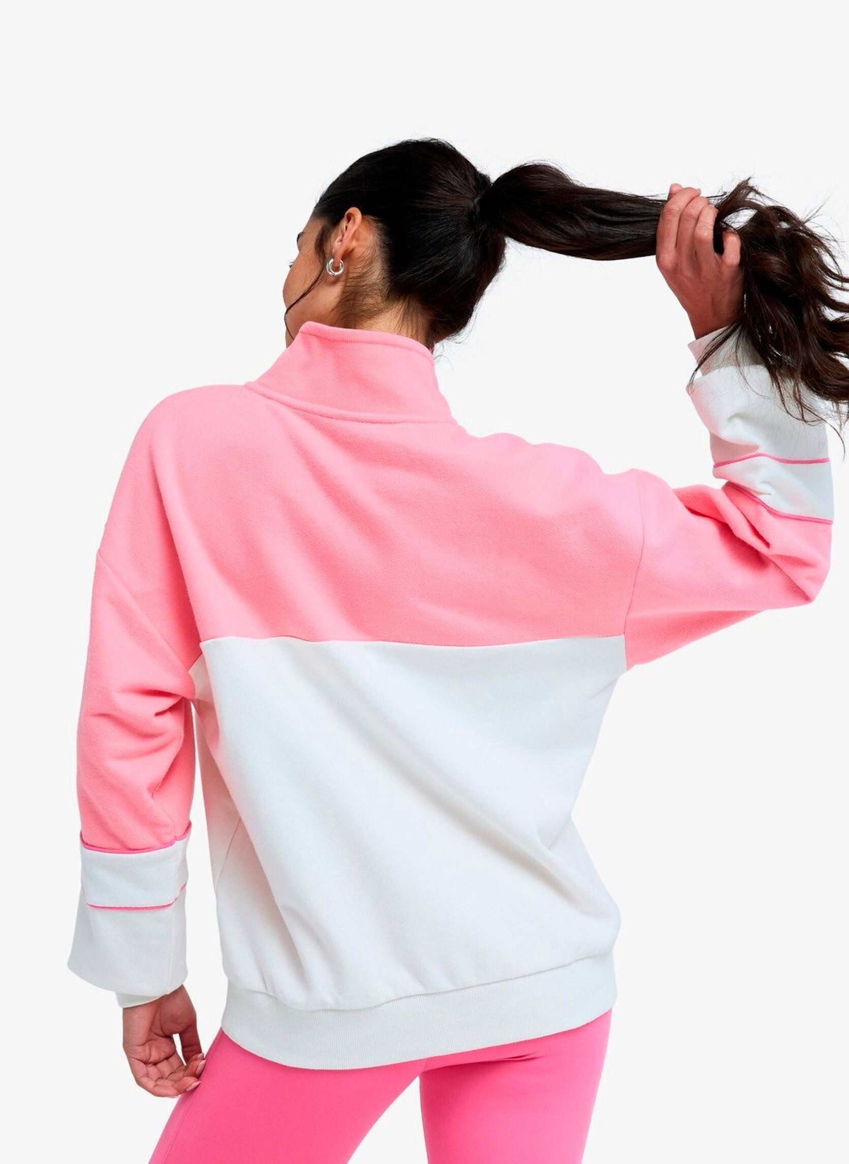 Sweater Ess Energy New Half Zip dames roze Roxy Sweater Ess Energy New Half Zip dames roze PLUMERIA