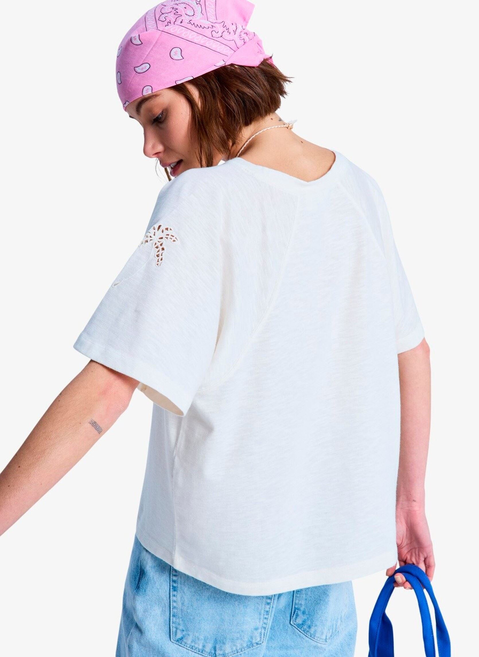 T-shirts met korte mouwen Time For Palm Tree dames wit Roxy T-shirts met korte mouwen Time For Palm Tree dames wit COCONUT MILK