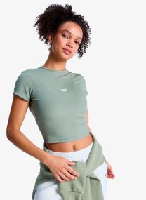 Kurzarm-T-Shirts Rise & Vibe Rib Tee damen grün Roxy Kurzarm-T-Shirts Rise & Vibe Rib Tee damen grün OIL GREEN