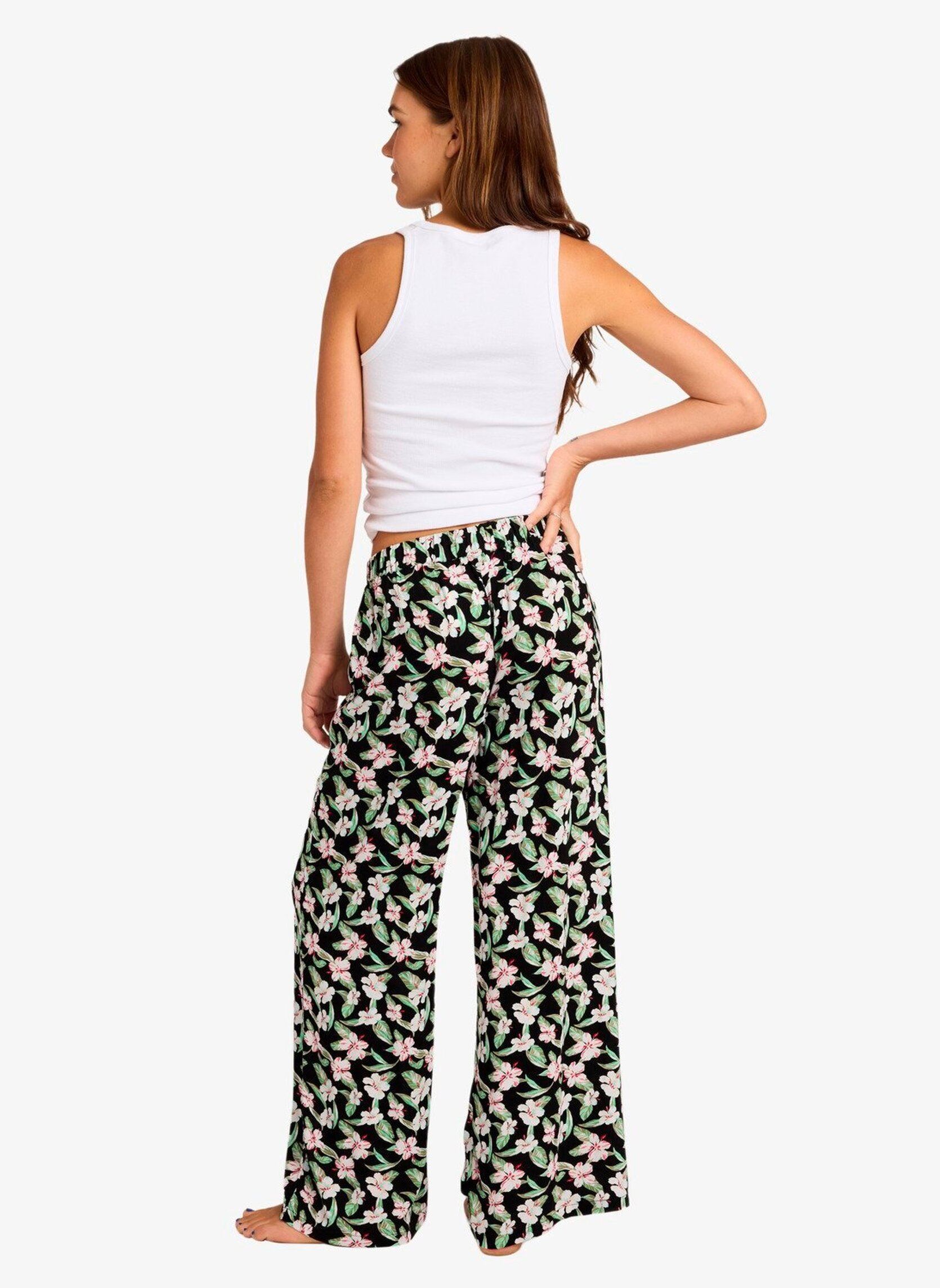 Weite Hosen Midnight Avenue Crepe damen schwarz Roxy Weite Hosen Midnight Avenue Crepe damen schwarz ANTHRACITE SPRING CHARMING SMA