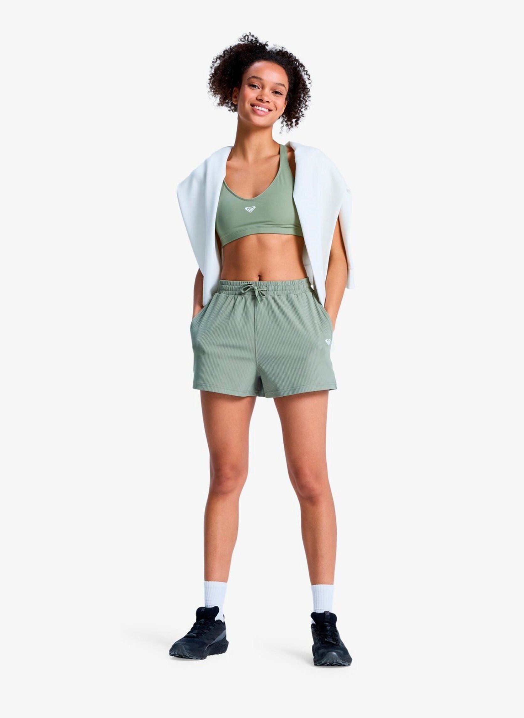 Shorts Rise & Vibe Rib Short femme vert Roxy Shorts Rise & Vibe Rib Short femme vert OIL GREEN