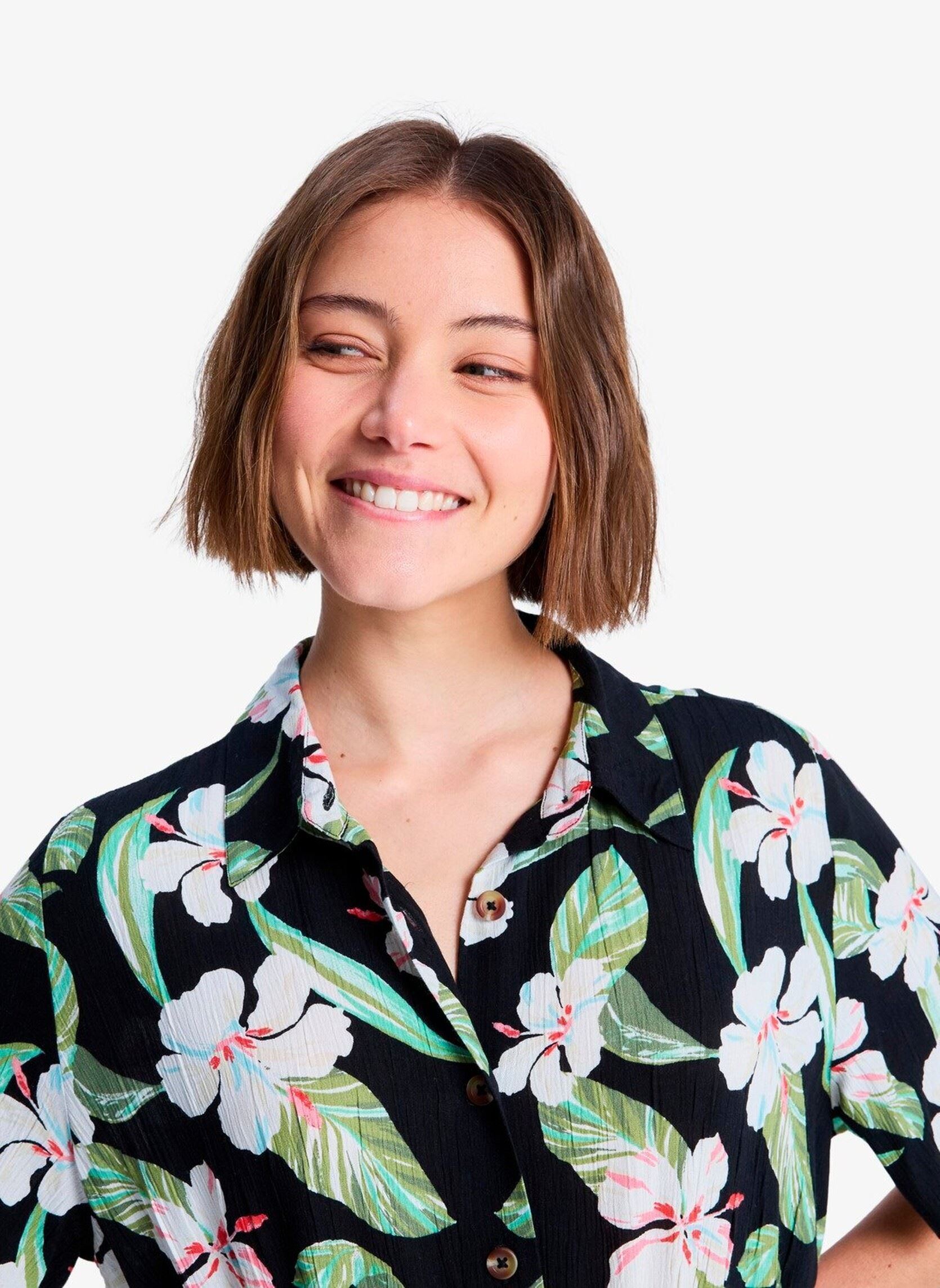 Kleider Island Escape Printed damen schwarz Roxy Kleider Island Escape Printed damen schwarz ANTHRACITE SPRING CHARMING