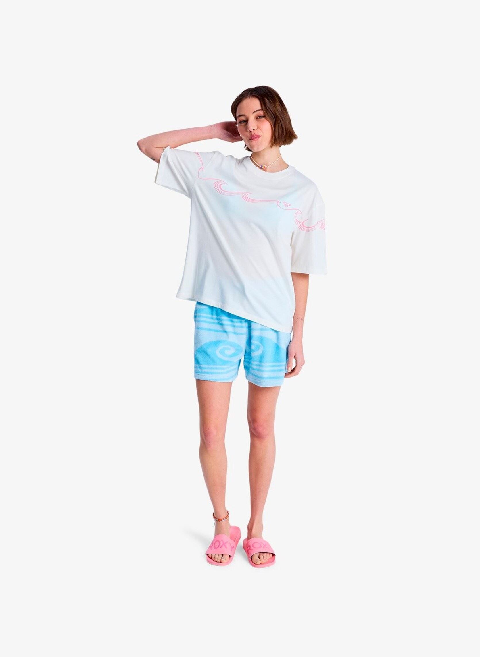 Tee-shirts manches courtes Hangloose Placed femme blanc Roxy Tee-shirts manches courtes Hangloose Placed femme blanc COCONUT MILK