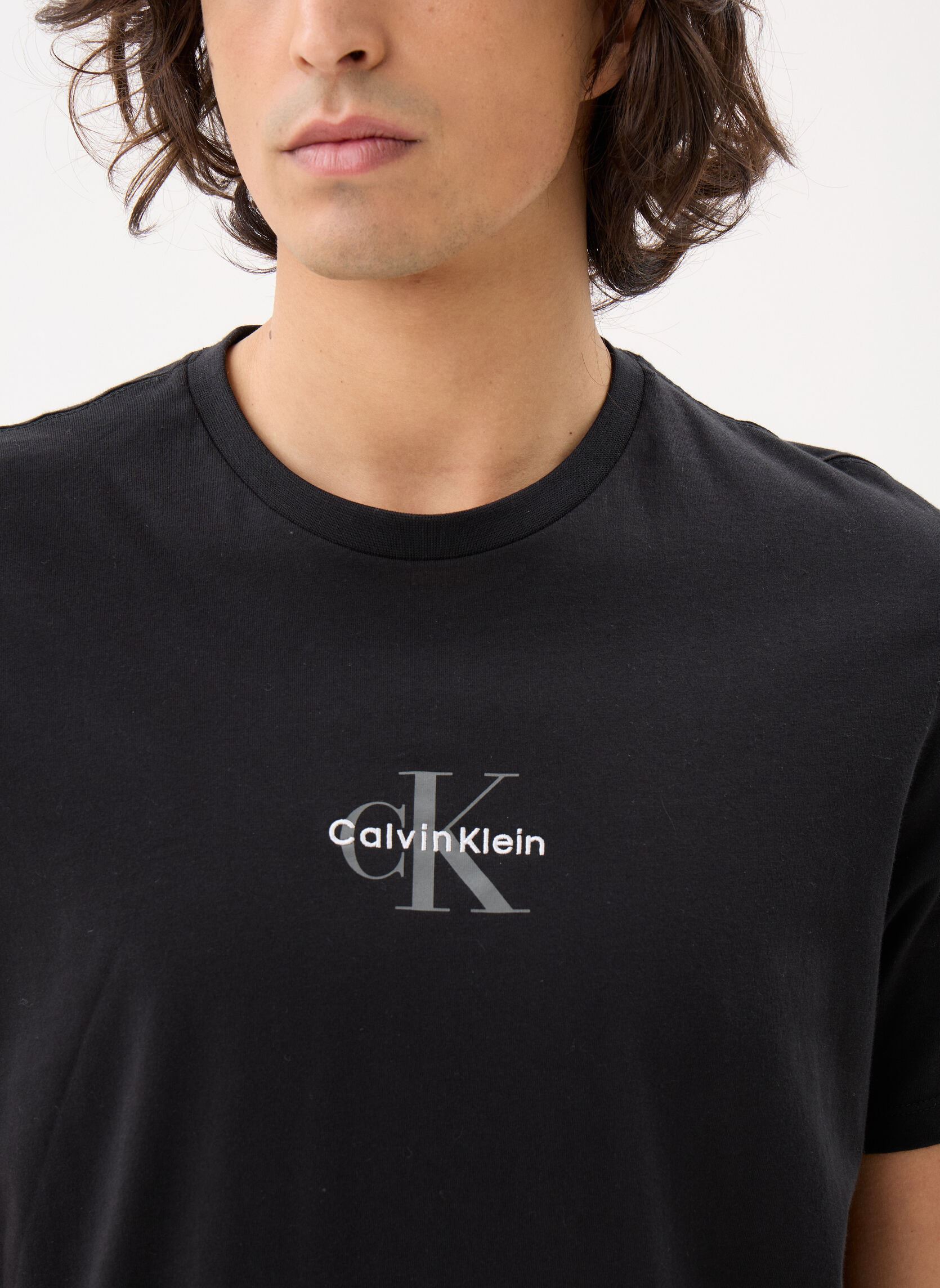 Kurzarm-T-Shirts Ss 30S Micro Monolog LV04RB866G herren schwarz Calvin Klein Jeans Kurzarm-T-Shirts Ss 30S Micro Monolog LV04RB866G herren schwarz BLACK