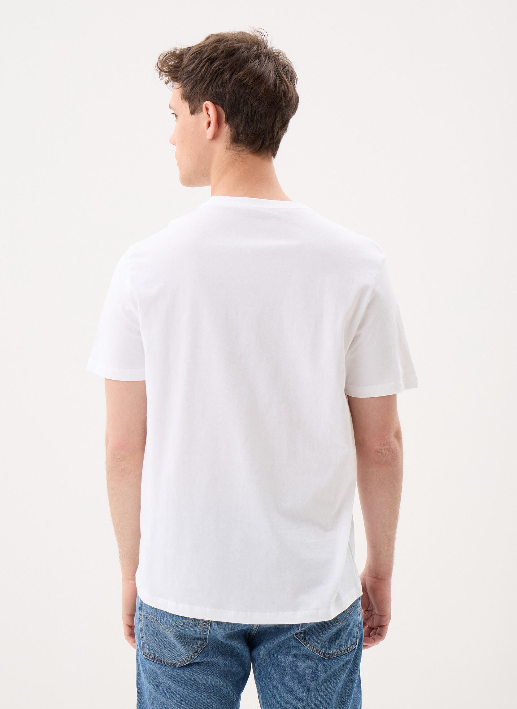 Tee-shirts manches courtes Ss 30S Micro Monolog LV04RB866G homme blanc Calvin Klein Jeans Tee-shirts manches courtes Ss 30S Micro Monolog LV04RB866G homme blanc BRIGHT WHITE