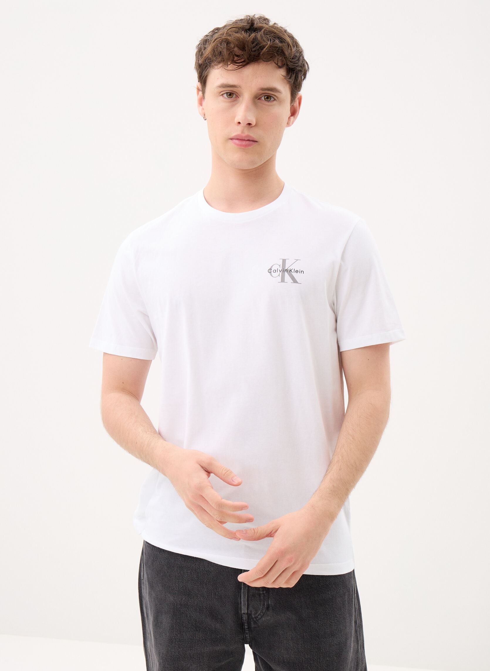 Tee-shirts Lot de 2 t-shirts avec monogramme LV04RF homme noir Calvin Klein Jeans Tee-shirts Lot de 2 t-shirts avec monogramme LV04RF homme noir BLACK/BRIGHT WHITE