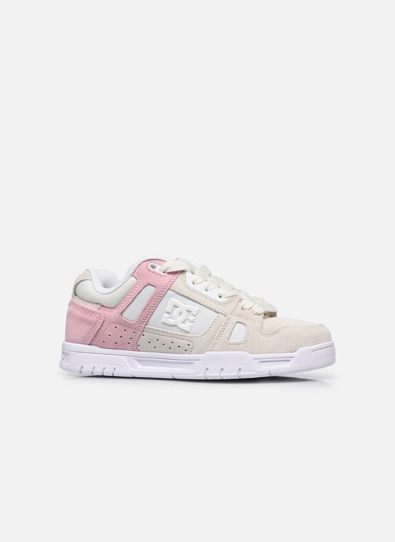 Baskets basses Stag W femme beige DC Shoes Baskets basses Stag W femme beige White/pink