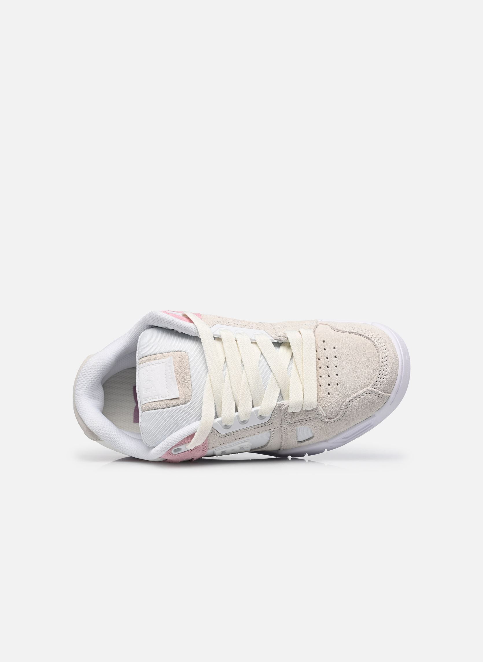 Baskets basses Stag W femme beige DC Shoes Baskets basses Stag W femme beige White/pink