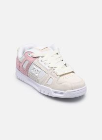 Baskets basses Stag W femme beige DC Shoes Baskets basses Stag W femme beige White/pink