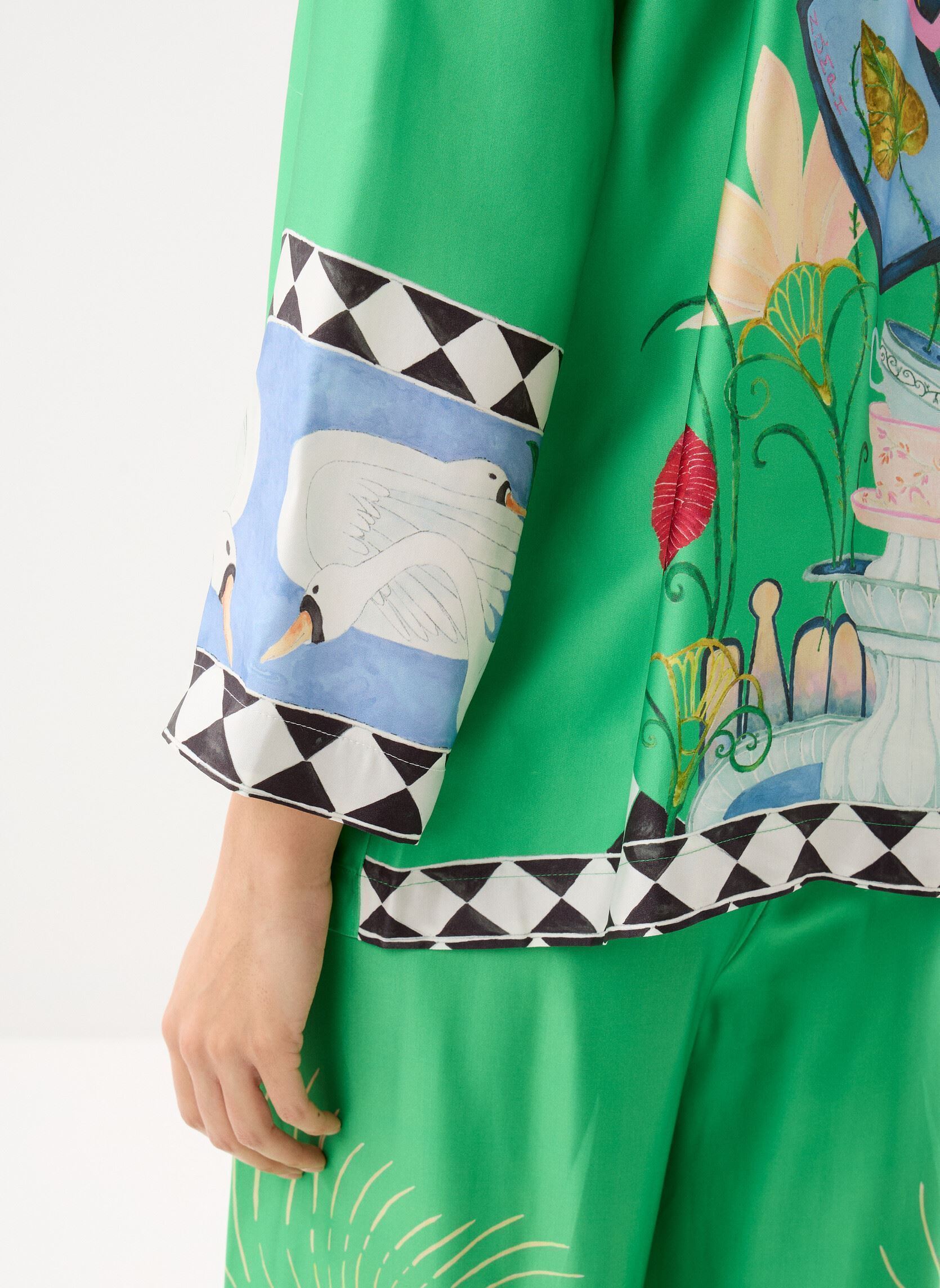 Lange mouw overhemden Nuadelina Shirt dames groen Nümph Lange mouw overhemden Nuadelina Shirt dames groen Vibrant Green