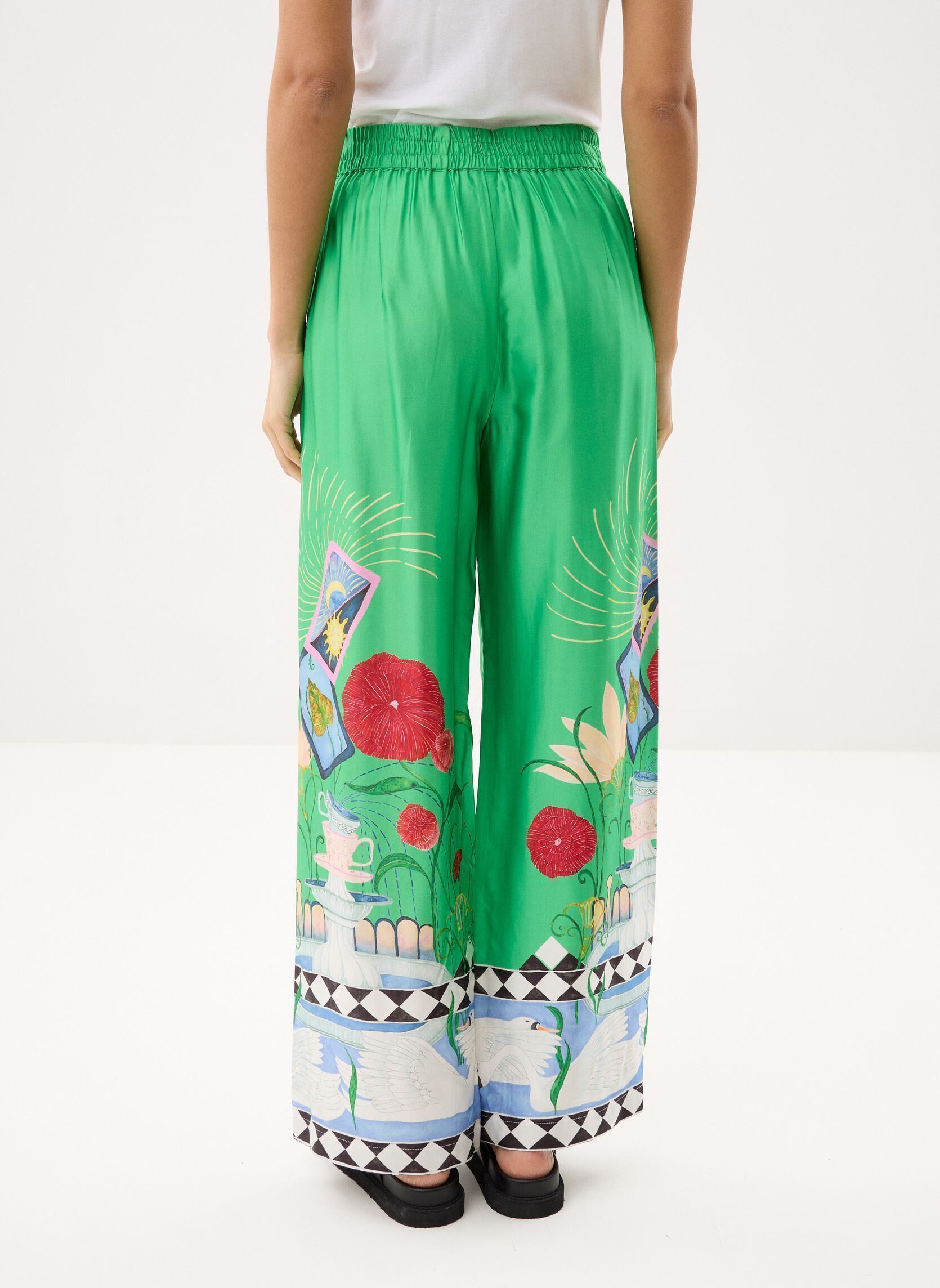 Weite Hosen Nuadelina Pants damen grün Nümph Weite Hosen Nuadelina Pants damen grün VIBRANT GREEN