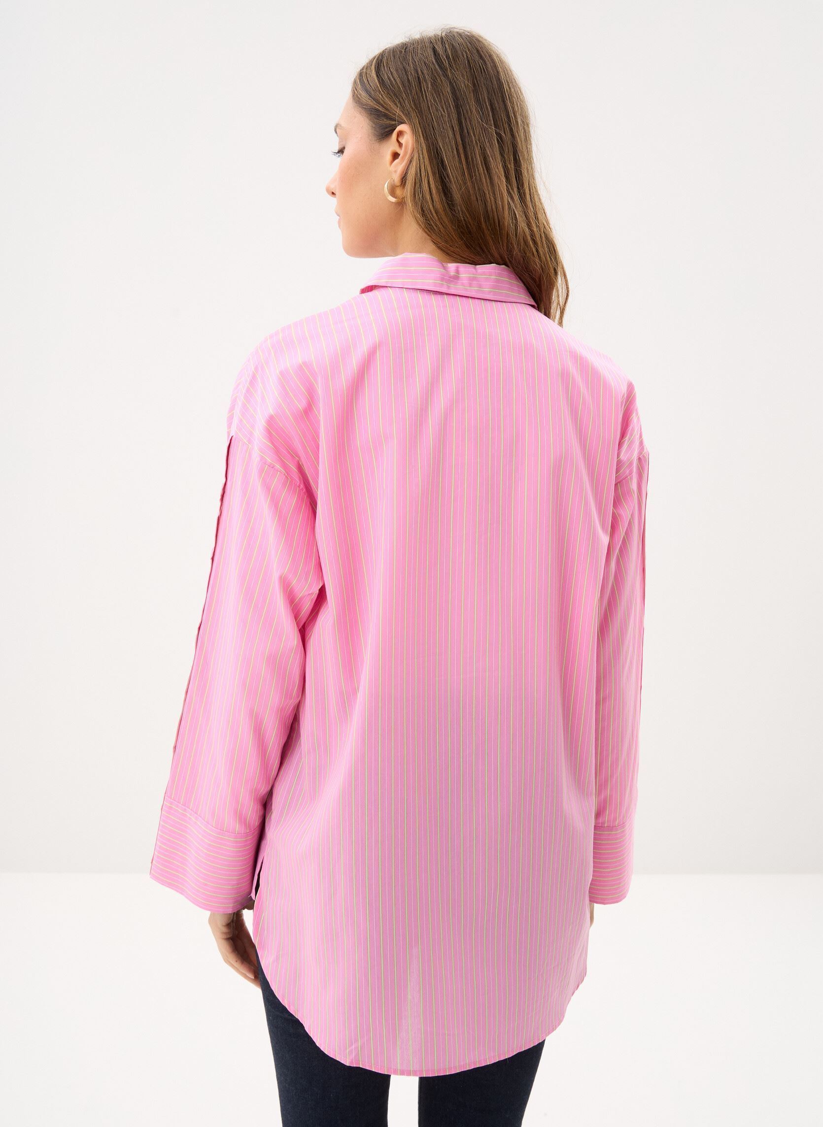 Lange mouw overhemden Nualica Shirt dames roze Nümph Lange mouw overhemden Nualica Shirt dames roze Fuchsia Pink